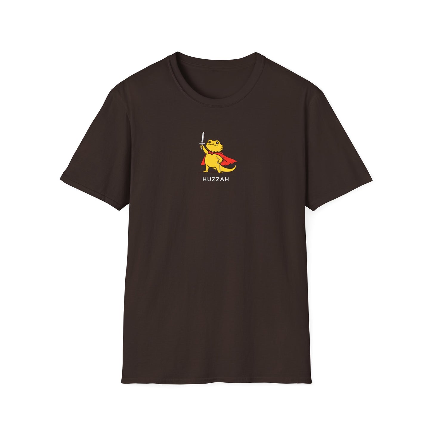 Huzzah Bearded Dragon T-Shirt, Funny Bearded Dragon Shirt, Cute Lizard Knight Tee, Reptile Lover Gift Shirt, Fantasy Lizard T-Shirt