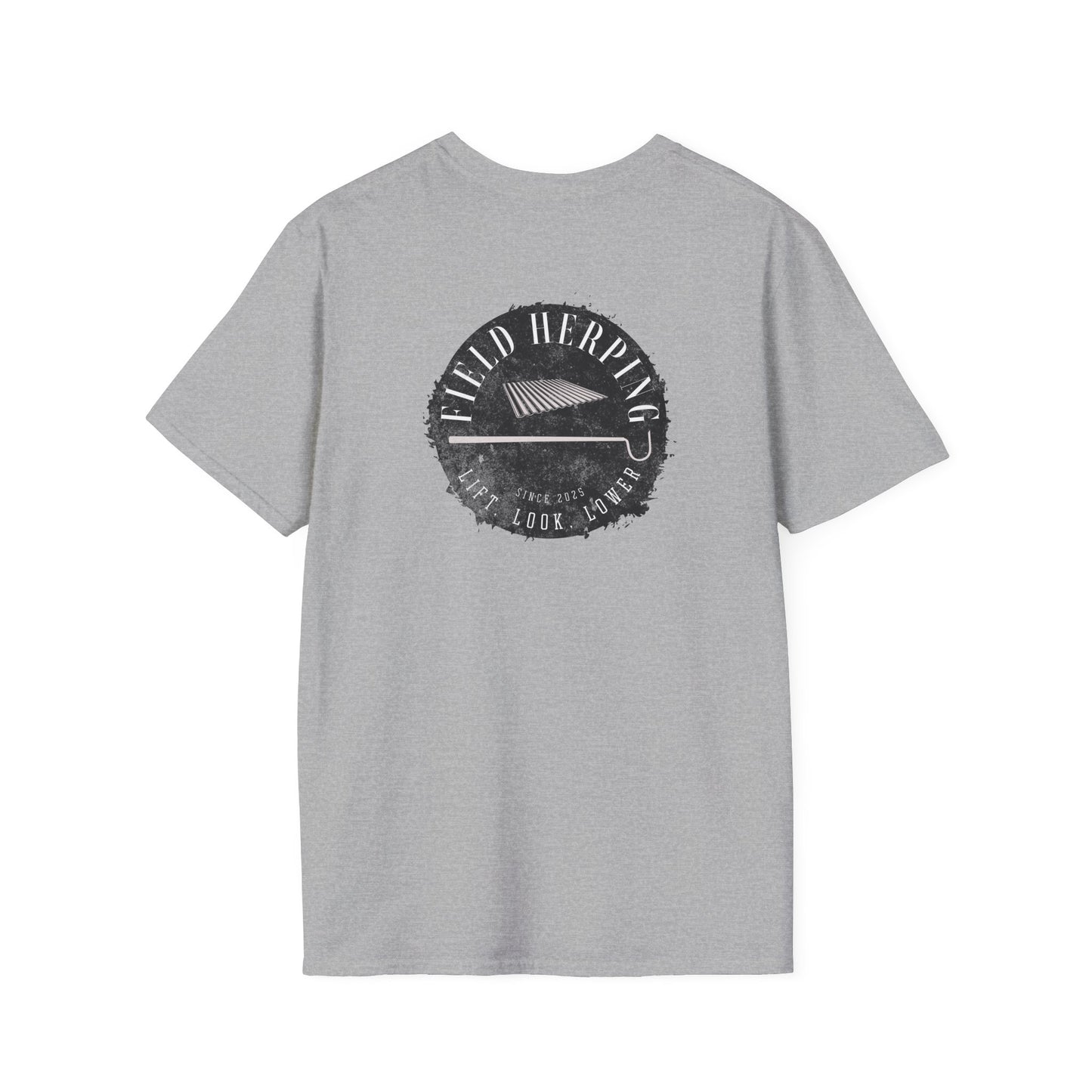 Field Herping T-Shirt, Back Print Herping Shirt, Lift Look Lower Tee, Reptile Lover Gift, Snake Hook Shirt, Wildlife Graphic Tee