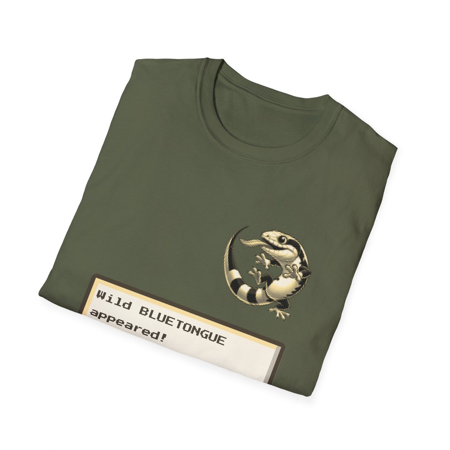 A Wild Bluetongue Appears T-Shirt – Funny Australian Lizard Gamer Tee