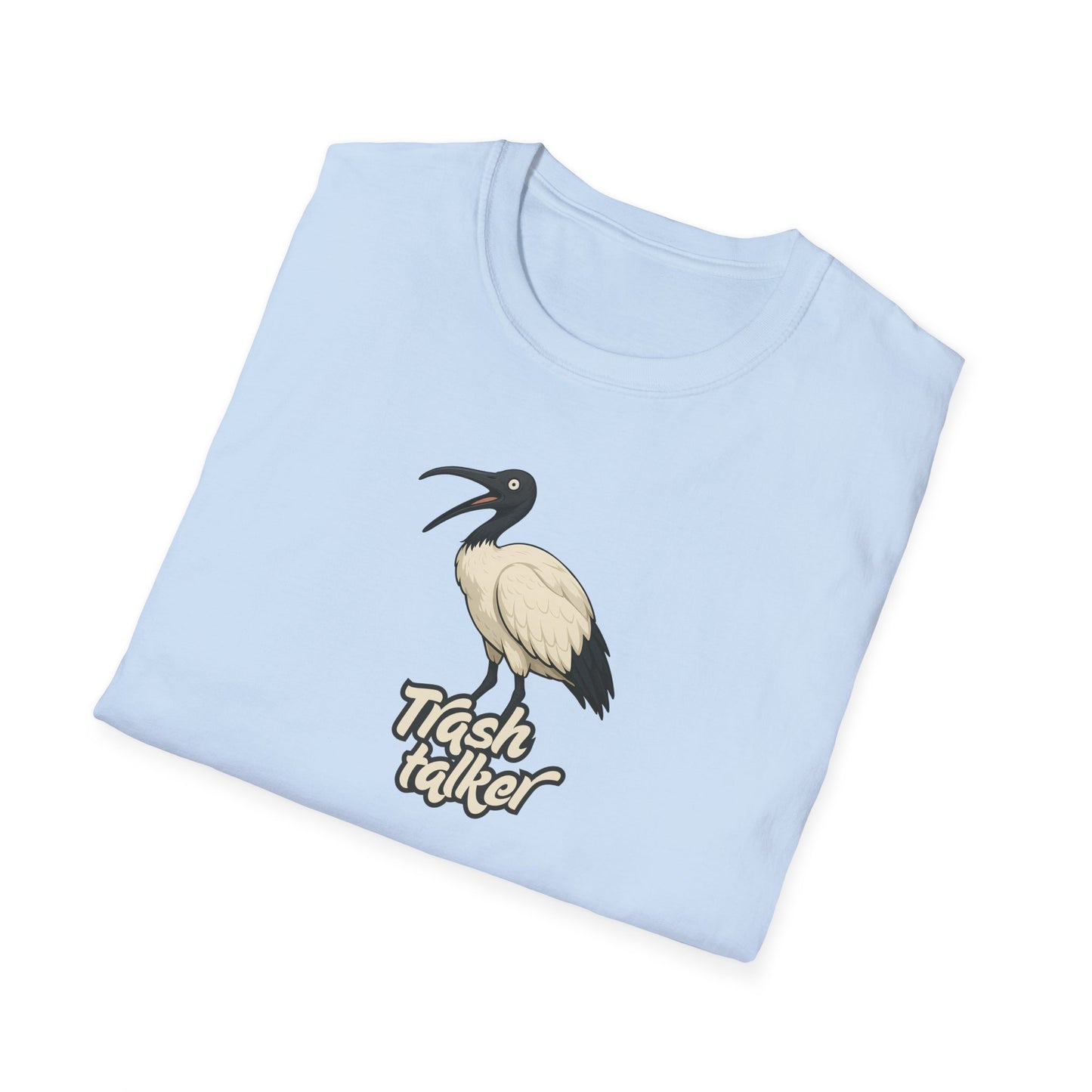 Trash Talker Ibis T-Shirt, Bin Chicken Shirt, White Ibis Tee, Australian Bird T-Shirt, Aussie Wildlife Graphic Tee, Bird Nerd Shirt