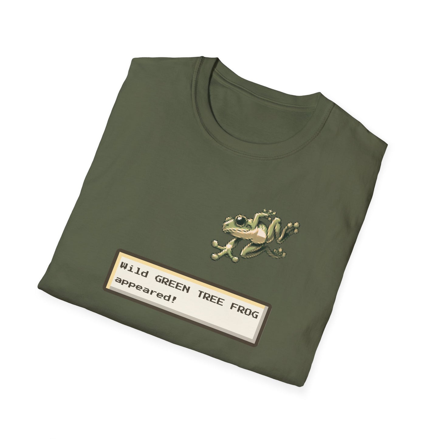 Green Tree Frog Gaming T-Shirt, Retro RPG Frog Shirt, Wild Encounter Tee, Pixel Frog Shirt, Gamer Animal Tee, Frog Lover Gift
