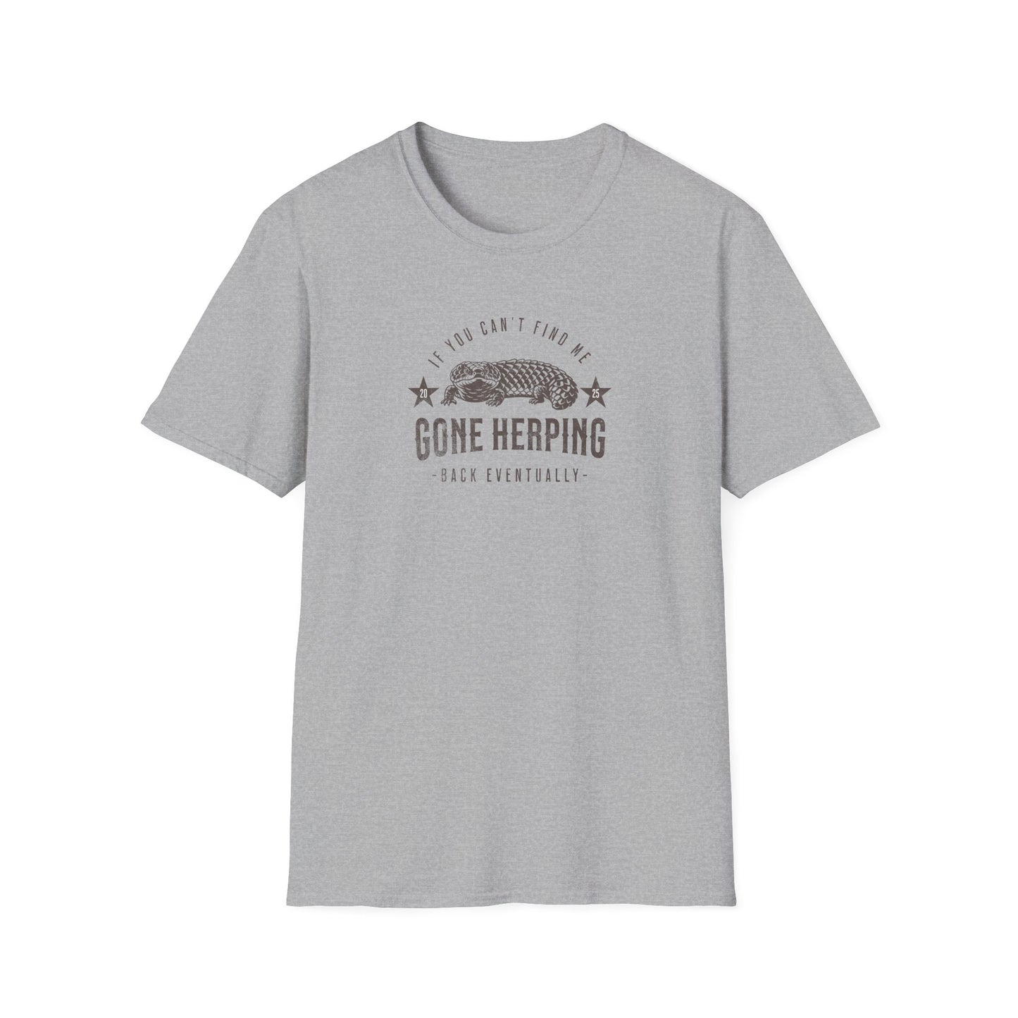 Shingleback Gone Herping T-Shirt, Reptile Lover Shirt, Field Herping Tee, Blue Tongue Lizard Gift, Herper Wildlife Graphic Tee