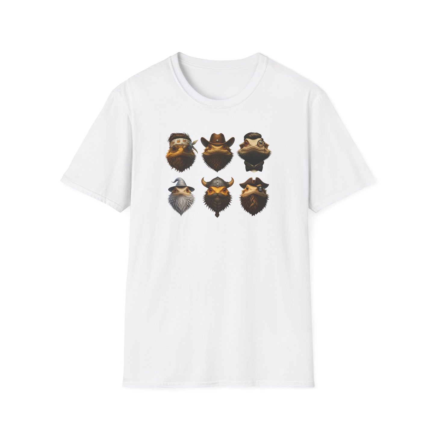 Bearded Dragon T-Shirt History’s Greatest Beards Funny Reptile Shirt, Viking Wizard Pirate Beard Tee, Aussie Lizard Gift