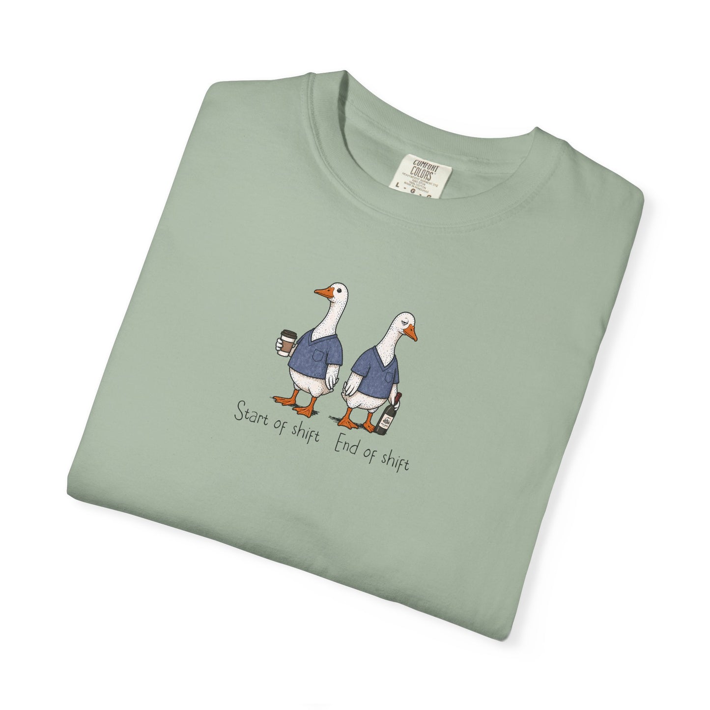 Funny Nurse Goose Shirt, Start of Shift End of Shift Tee, Nurse Humor Shirt, Comfort Colors Nurse T Shirt, Medical Humor Gift