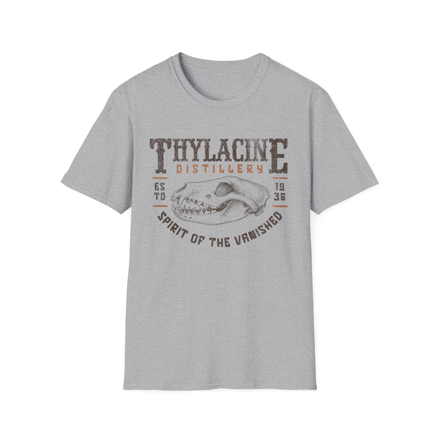 Thylacine Distillery T-Shirt – Spirit of the Vanished Australian Cryptid Tee