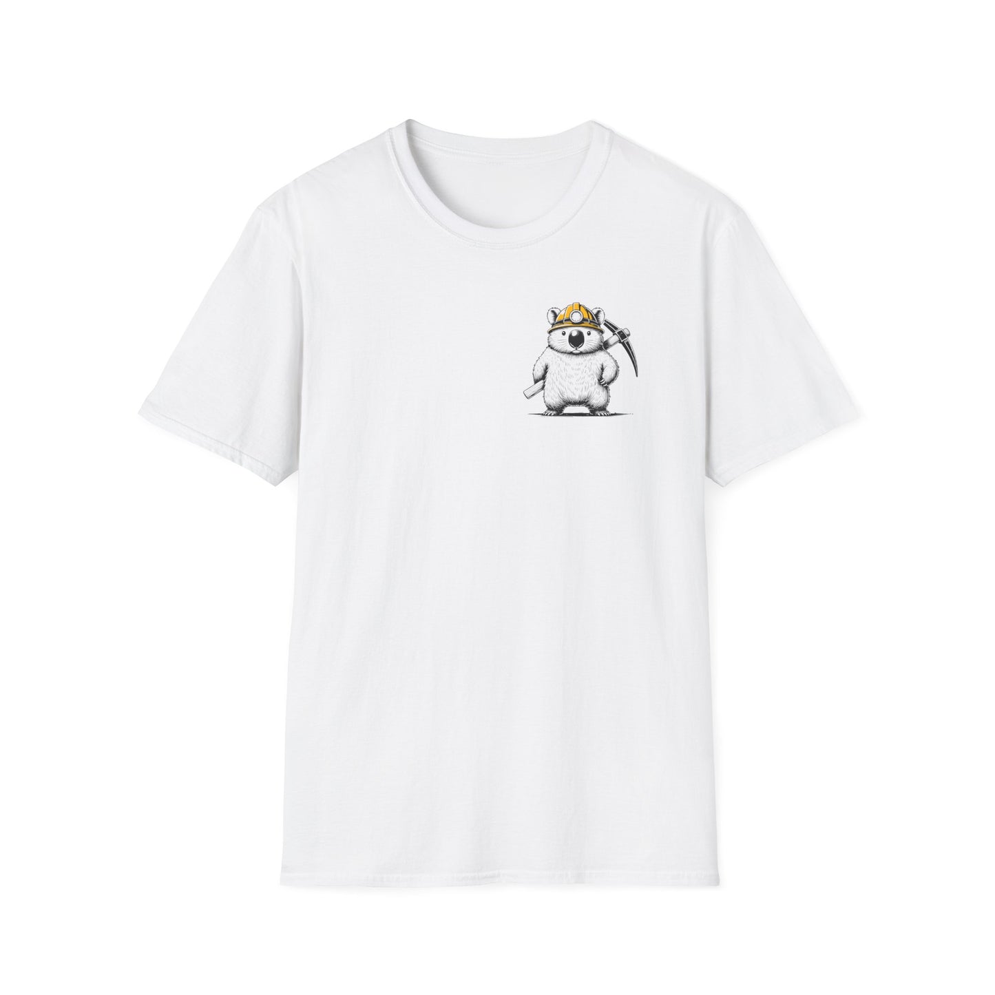 Wombat Miner T-Shirt, Funny Wombat Shirt, Aussie Mining Tee, Hard Hat Wombat, Australian Wildlife Shirt, Blue Collar Humor Gift