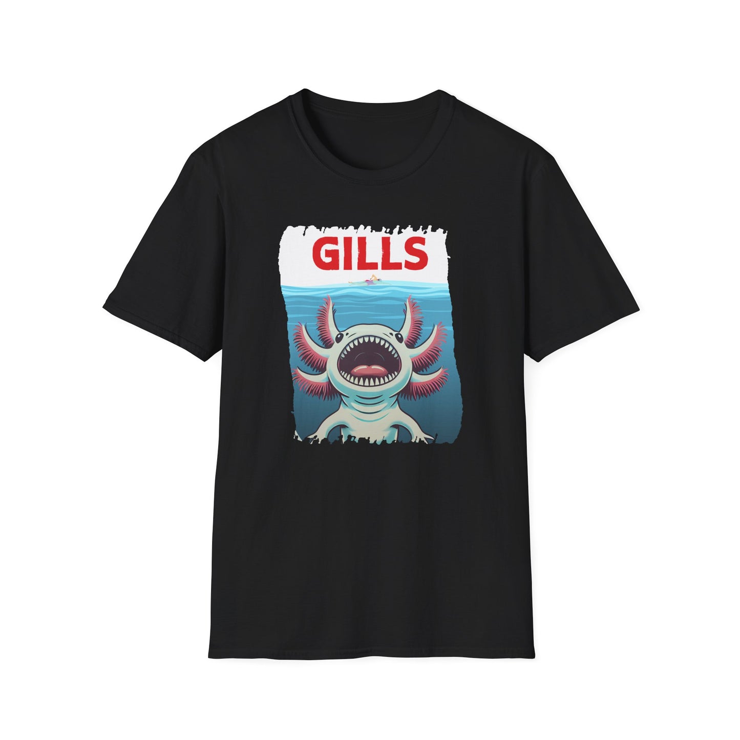 Axolotl Gills T-Shirt, Cute Axolotl Shirt, Amphibian Lover Tee, Aquarium Pet Gift, Kawaii Animal Shirt, Mexican Walking Fish Tee