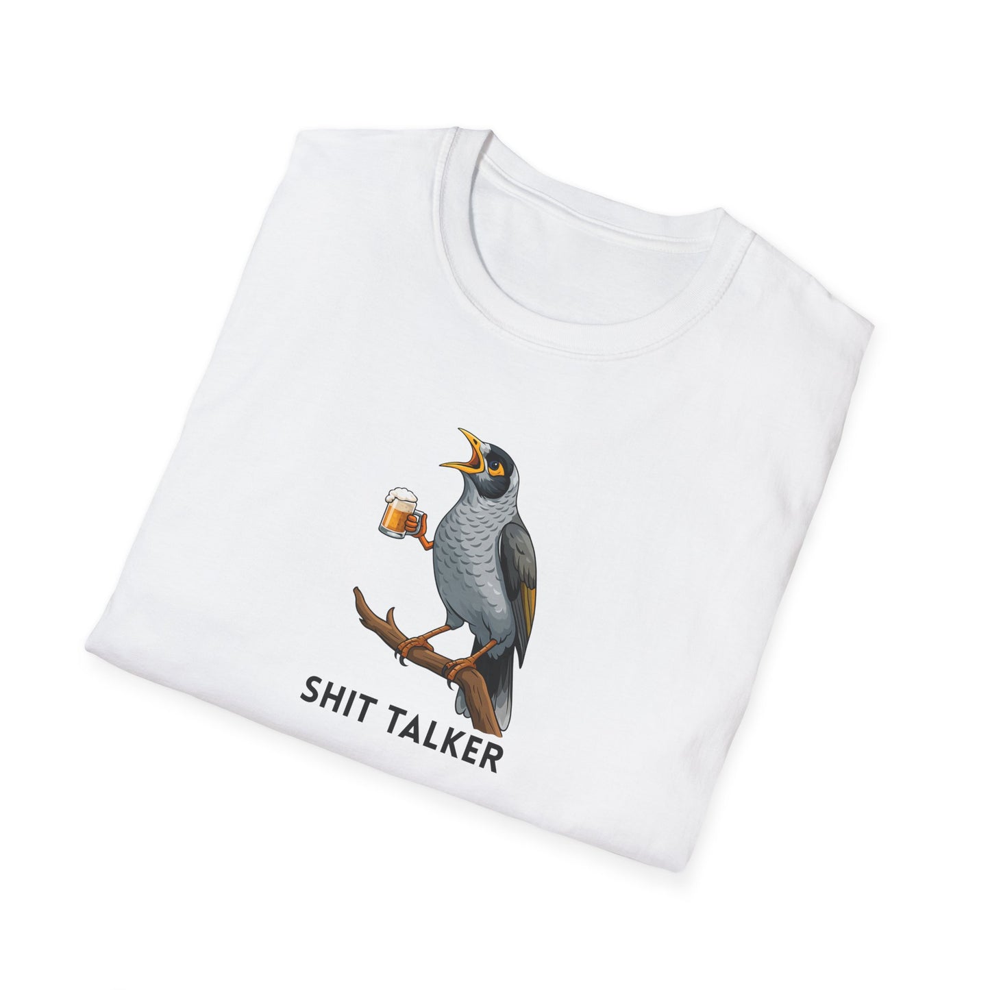 Noisy Miner T-Shirt, Australian Bird Shirt, Shit Talker Tee, Aussie Bird T-Shirt, Bird Nerd Gift, Funny Australian Wildlife Shirt, Beer Bird Graphic Tee