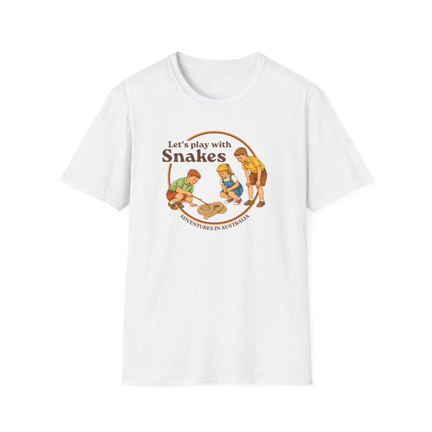 Lets Play With Snakes T-Shirt, Funny Snake Shirt, Australian Wildlife Tee, Herpetology Humor Shirt, Retro Kids Snake Shirt, Aussie Snake Tee