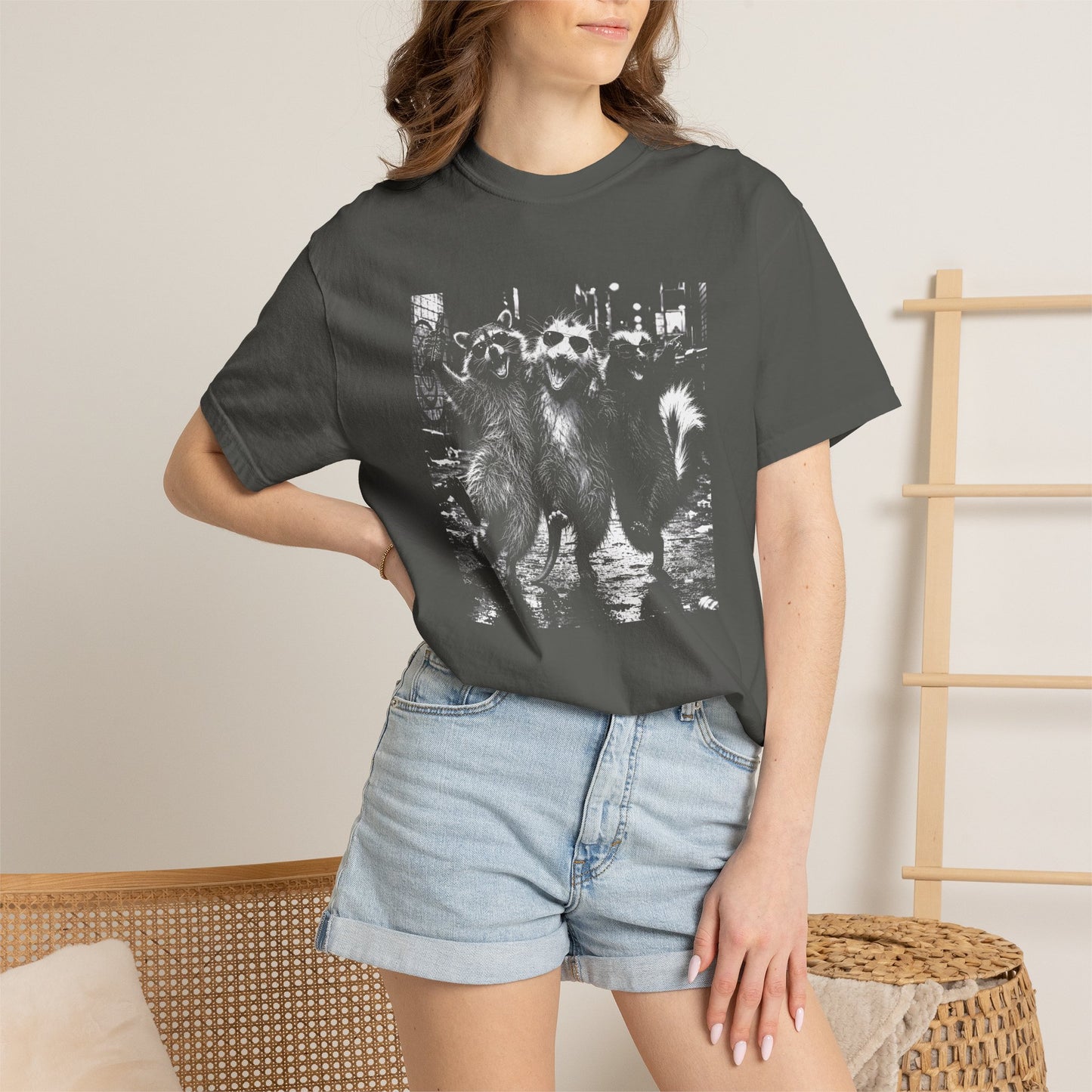 Raccoon Opossum Skunk Shirt, Comfort Colors Funny Animal Tee, Trash Panda T Shirt, Urban Wildlife Graphic Tee, Feral Animal Gift
