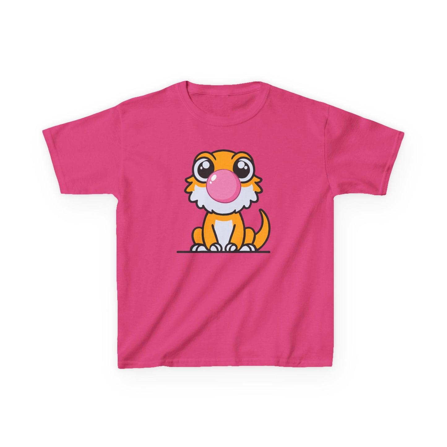 Kids Bearded Dragon T-Shirt – Blowing Bubble Gum Cute Reptile Lover Tee