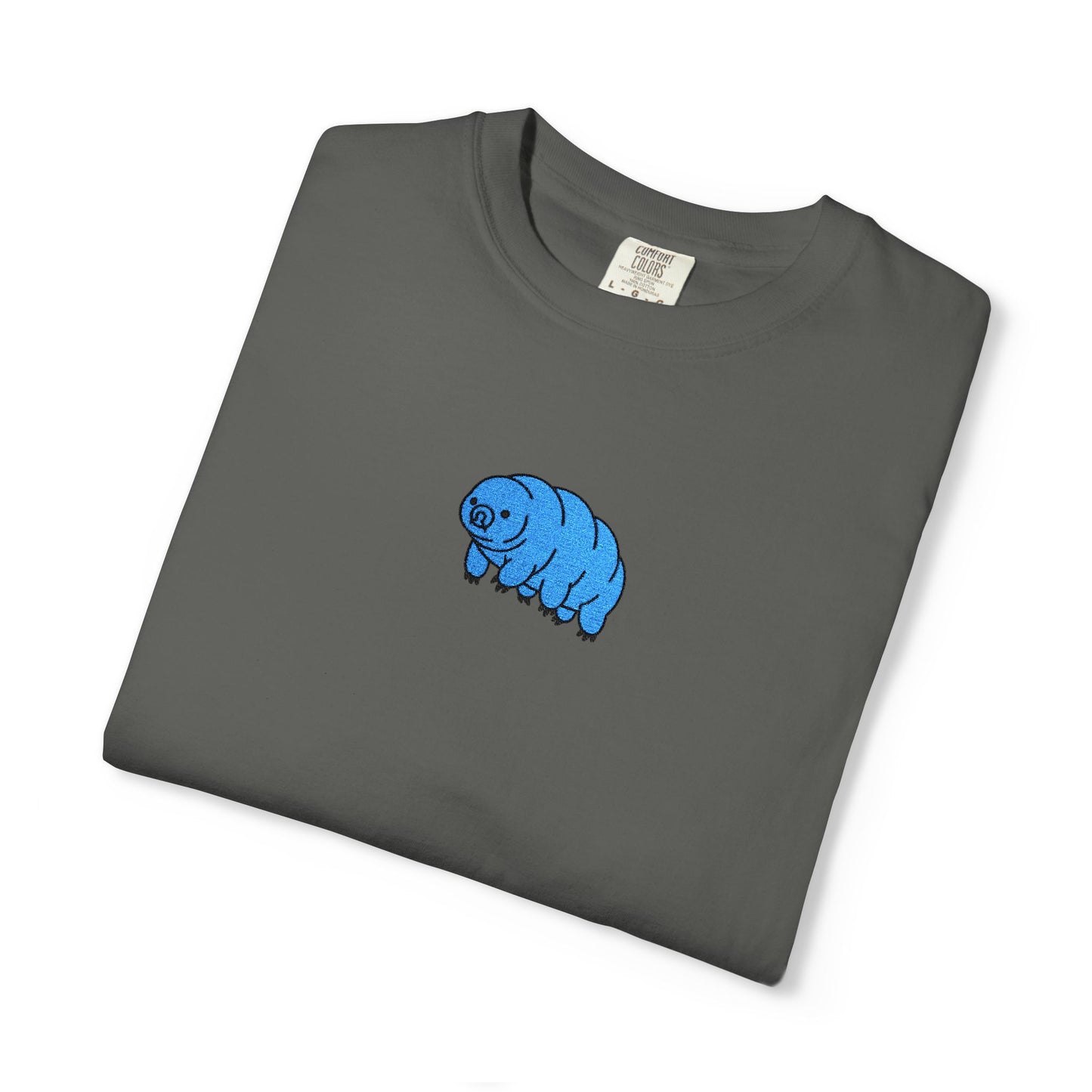 Tardigrade Embroidered Comfort Colors T-Shirt, Cute Water Bear Shirt, Science Nerd Tee, Biology Gift, Microbiology Embroidered Shirt