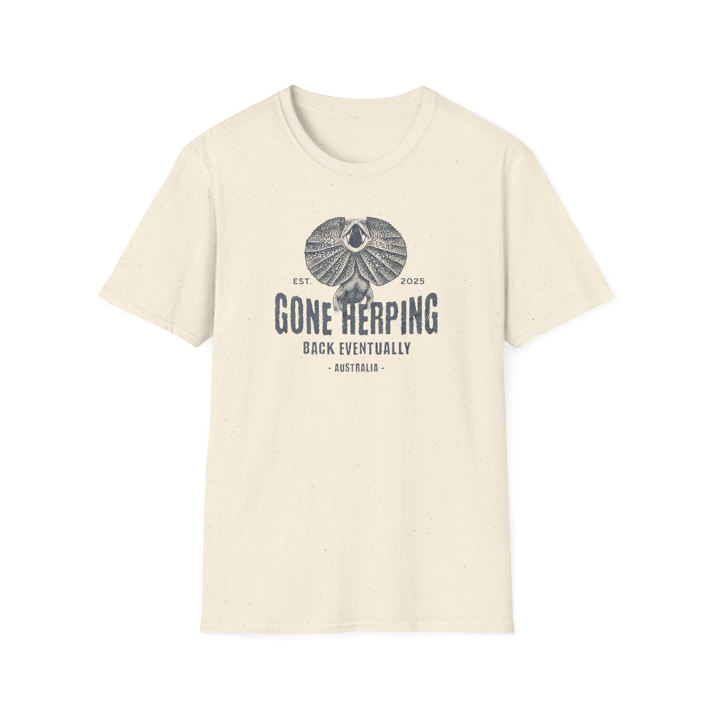 Frilled Lizard Gone Herping T-Shirt, Reptile Lover Shirt, Field Herping Tee, Frill Neck Lizard Gift, Australian Wildlife Graphic Tee