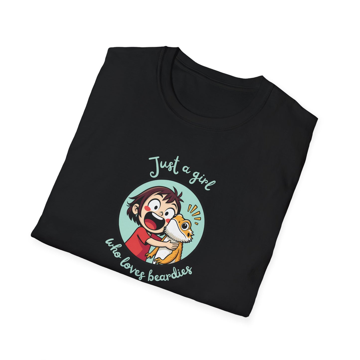 Just A Girl Who Loves Beardies T-Shirt, Bearded Dragon Shirt, Reptile Lover Tee, Beardie Mom Shirt, Cute Lizard T-Shirt, Reptile Keeper Gift, Australian Lizard Tee