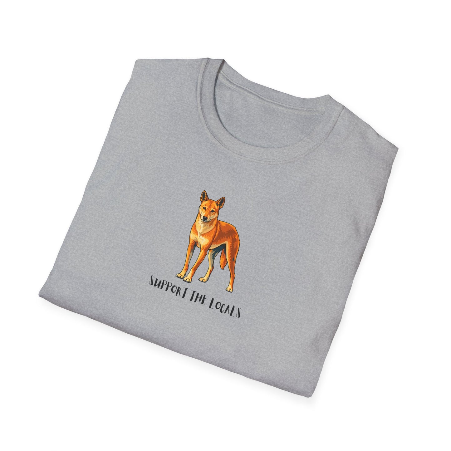 Dingo T-Shirt, Support The Locals Shirt, Australian Wildlife Tee, Dingo Lover Gift, Native Animal Shirt, Aussie Animal Graphic Tee