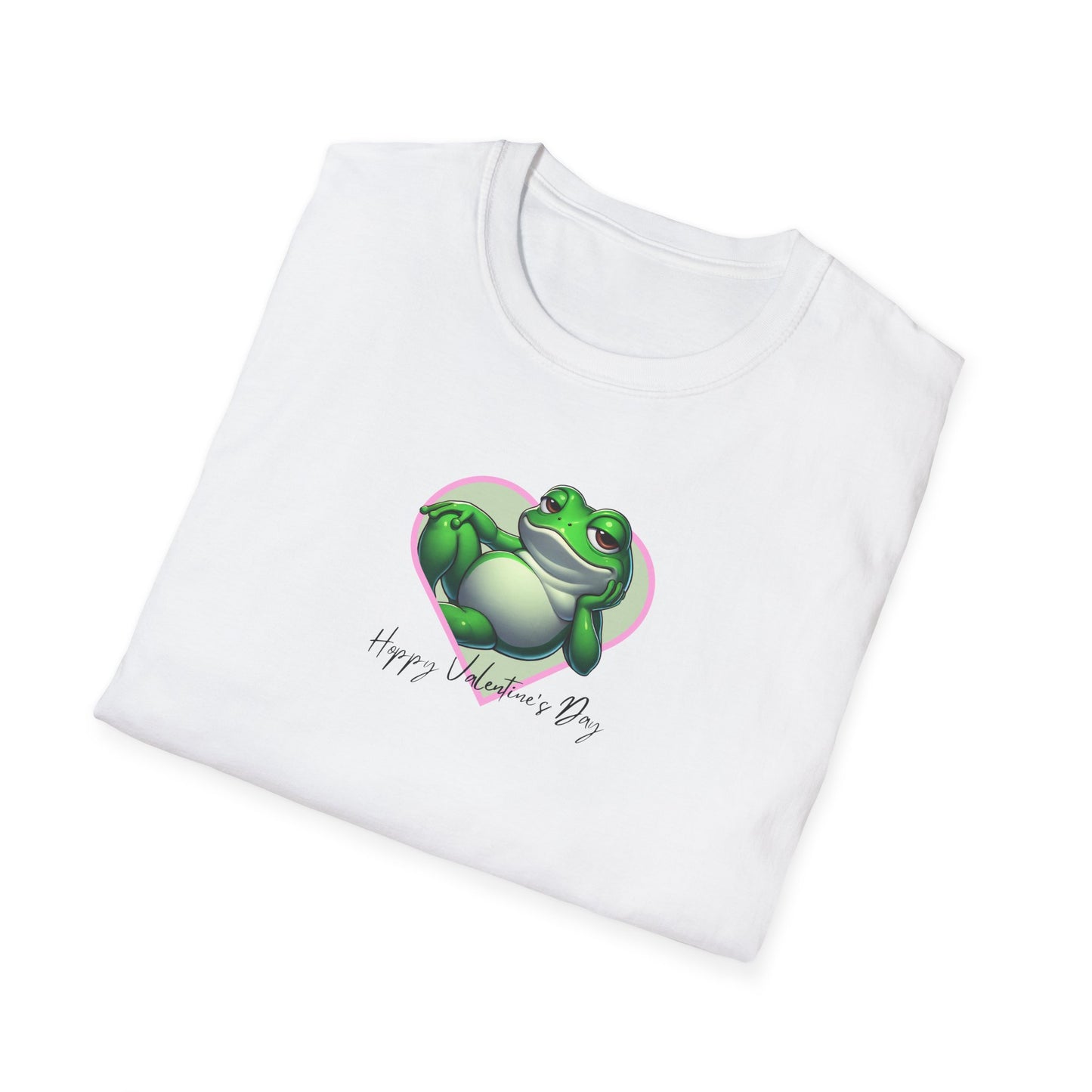 Frog Valentine T-Shirt, Happy Valentine’s Day Frog Shirt, Frog Lover Gift, Amphibian Heart Tee, Cute Animal Valentine Shirt