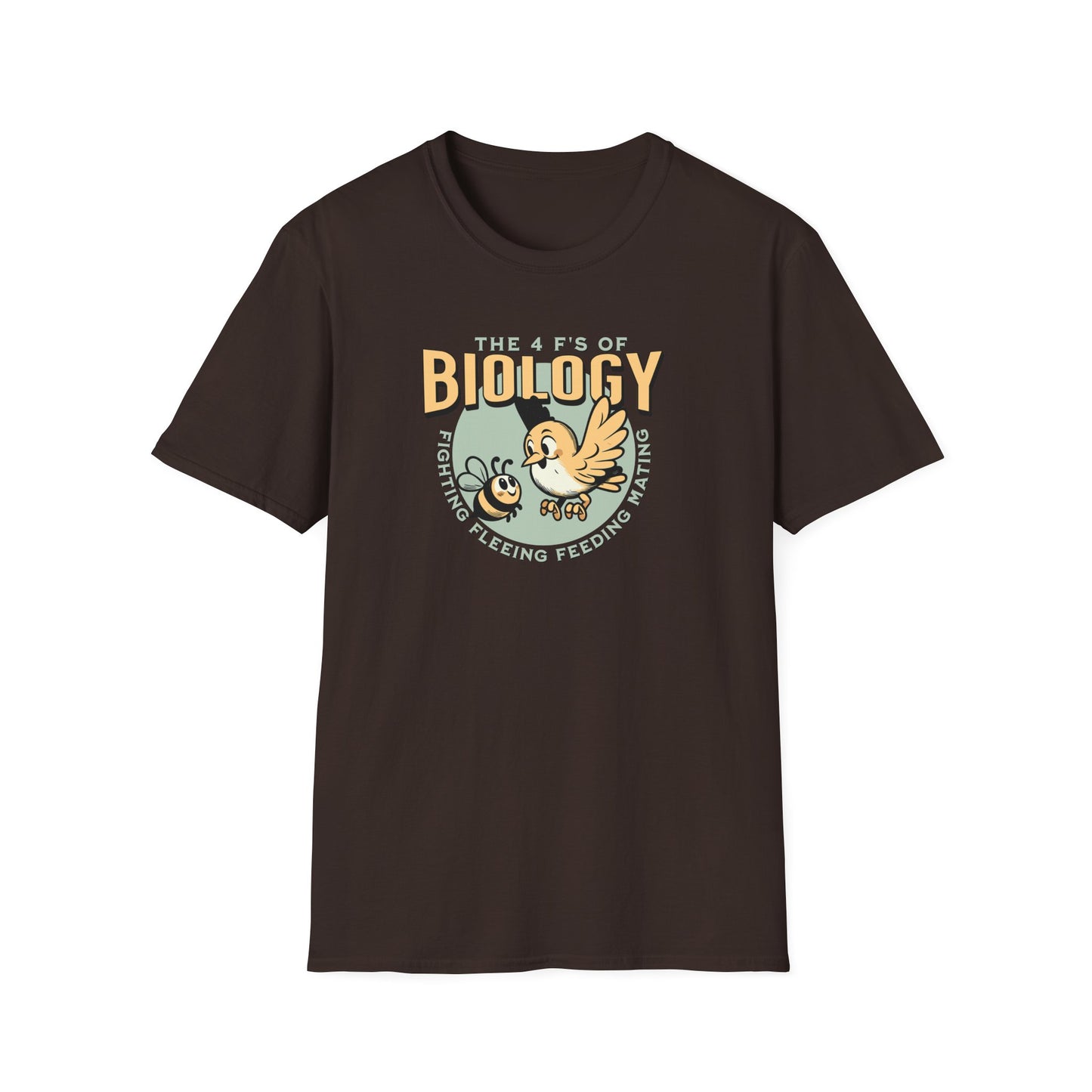 4 F’s Of Biology T-Shirt, Biology Teacher Shirt, Science Teacher Tee, Biology Student Gift, Nature Science Shirt, Bird And Bee Tee