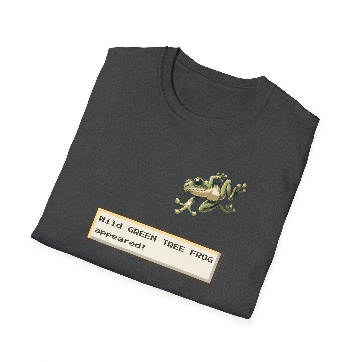 Green Tree Frog Gaming T-Shirt, Retro RPG Frog Shirt, Wild Encounter Tee, Pixel Frog Shirt, Gamer Animal Tee, Frog Lover Gift