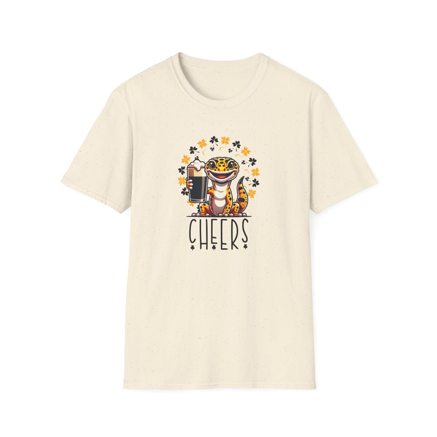 Leopard Gecko St Patrick’s Day T-Shirt, Gecko Cheers Shirt, Reptile Lover Tee, Lizard Beer Party Shirt, St Paddy’s Day Gift