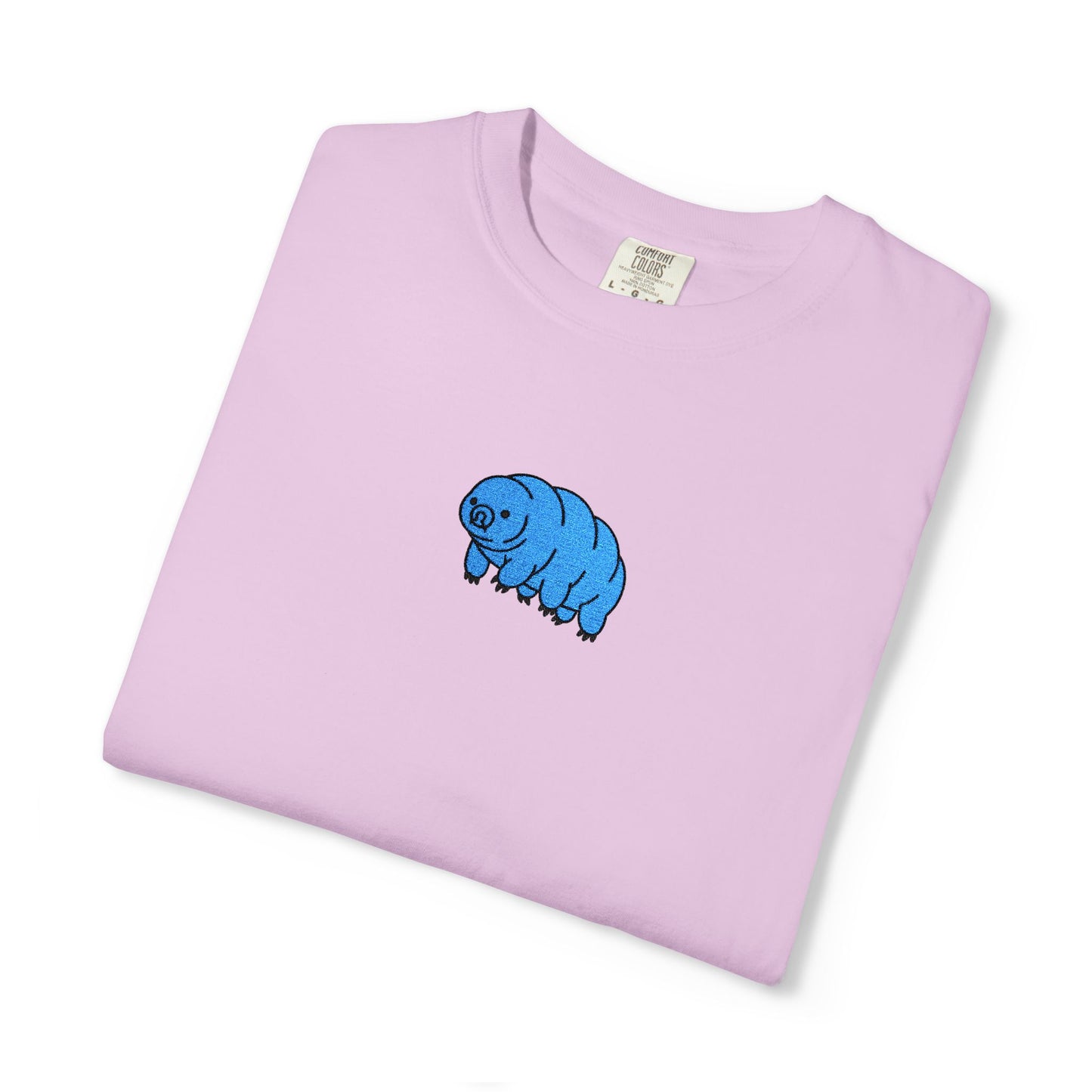 Tardigrade Embroidered Comfort Colors T-Shirt, Cute Water Bear Shirt, Science Nerd Tee, Biology Gift, Microbiology Embroidered Shirt