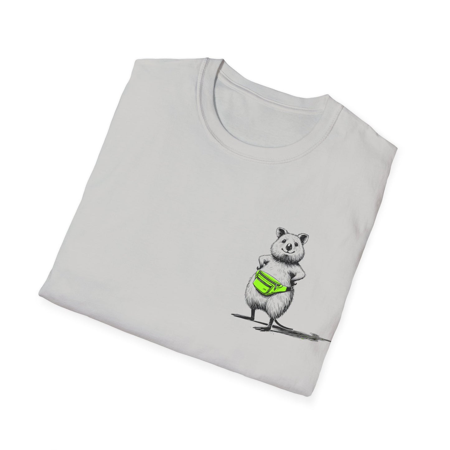 Quokka T-Shirt – Whimsical Quokka Wearing a Bum Bag Funny Australian Tee