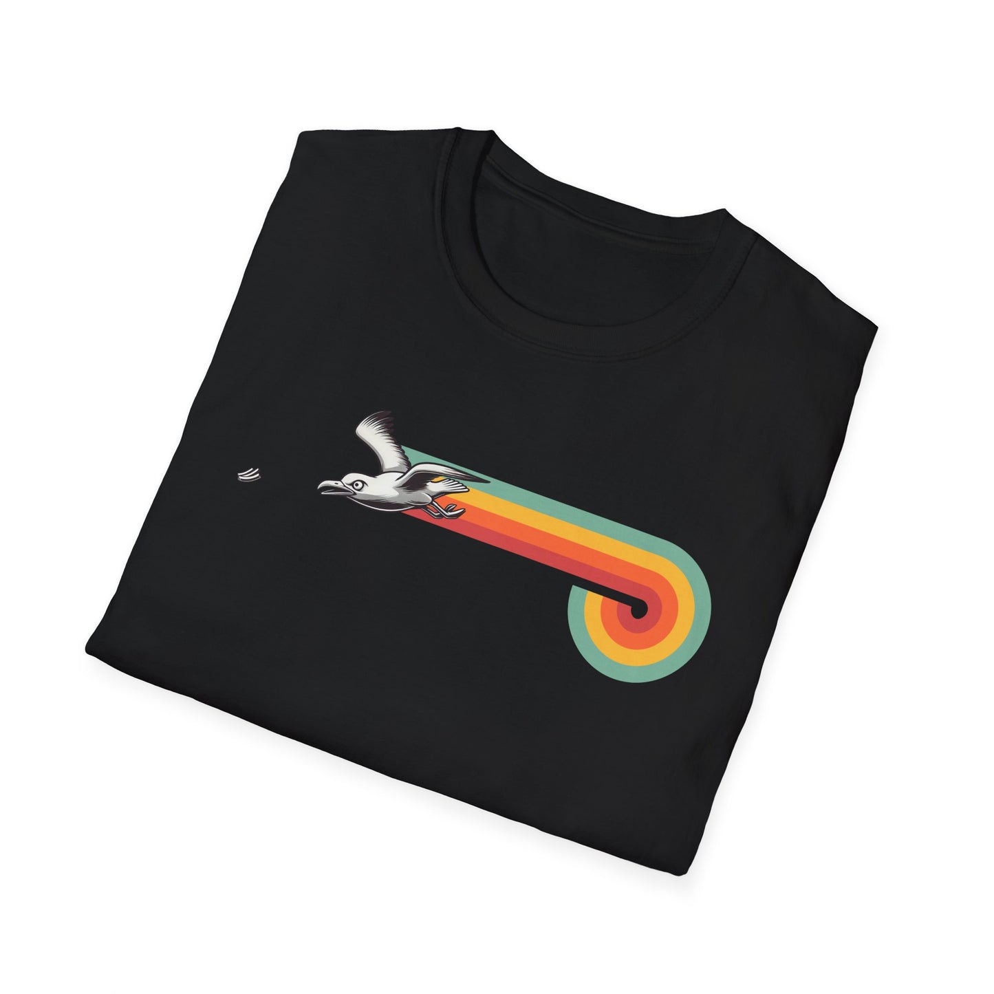 Retro Seagull T-Shirt, Seagull Chip Shirt, Beach Bird Tee, Coastal Wildlife Shirt, Bird Lover Gift, Vintage Ocean Graphic Tee