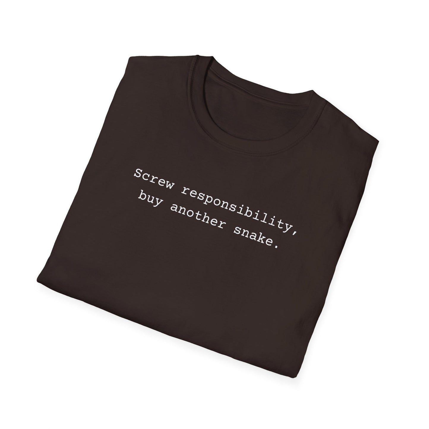 Screw Responsibility Buy Another Snake T-Shirt, Snake Lover Shirt, Reptile Keeper Tee, Herpetology Gift, Snake Mom Dad Shirt