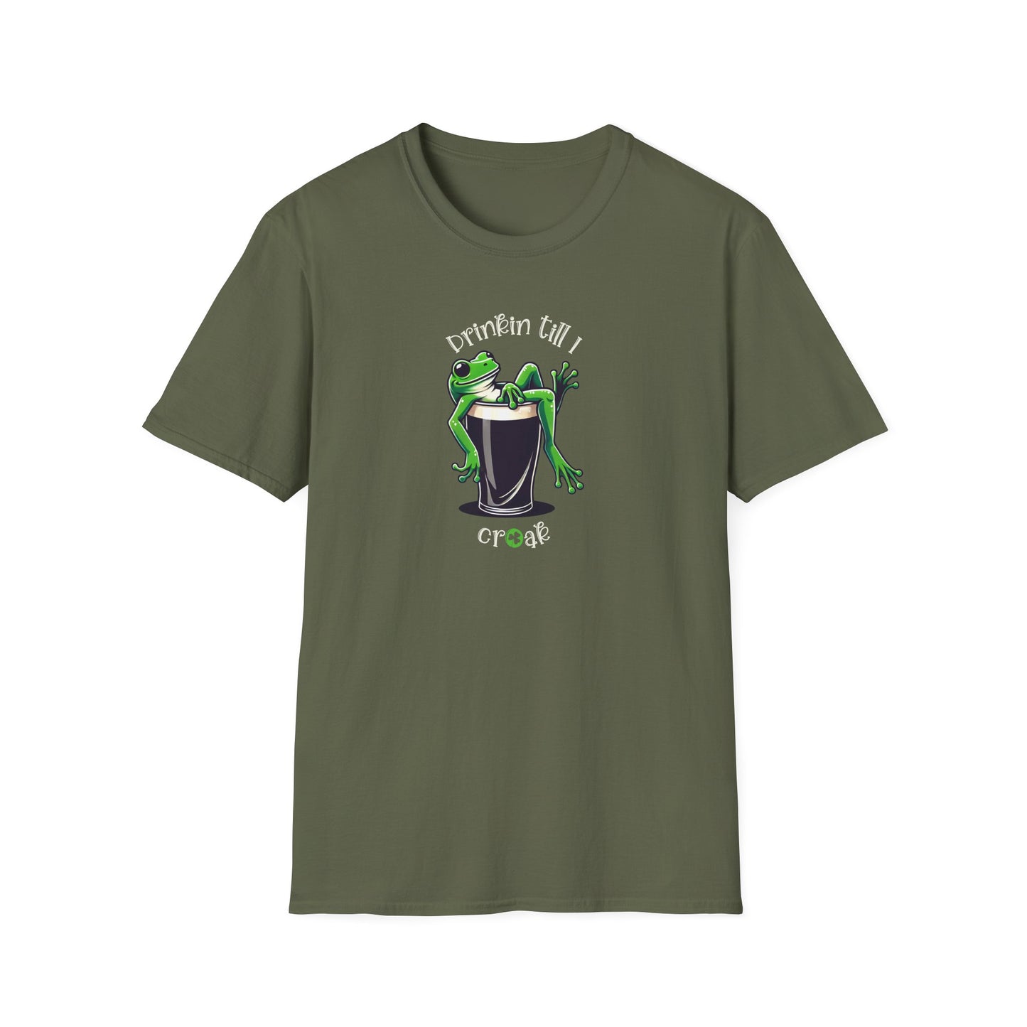 Frog Beer St Patrick’s Day T-Shirt, Drinkin Till I Croak Shirt, Frog Lover Tee, St Paddy’s Day Party Shirt, Green Beer Tee