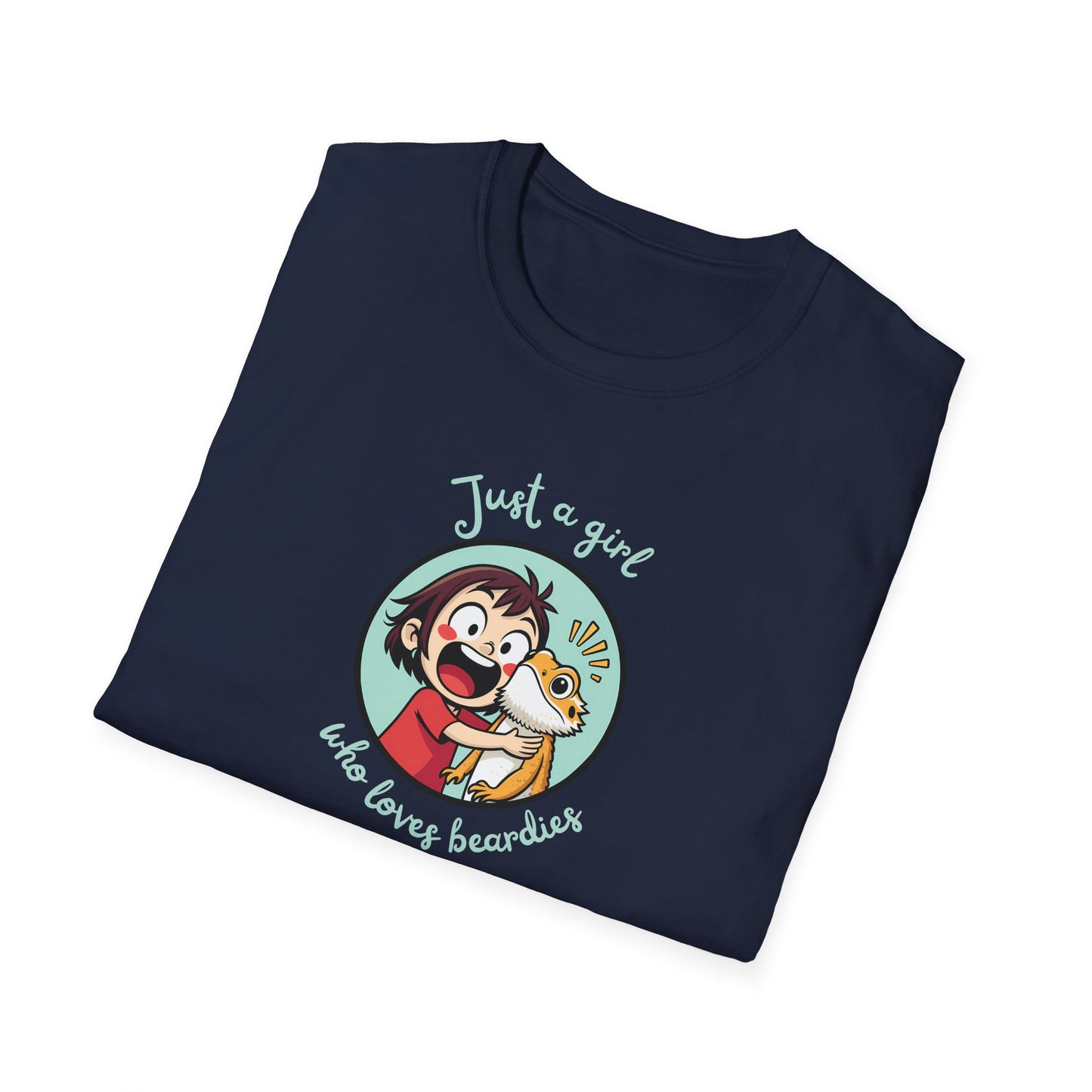 Just A Girl Who Loves Beardies T-Shirt, Bearded Dragon Shirt, Reptile Lover Tee, Beardie Mom Shirt, Cute Lizard T-Shirt, Reptile Keeper Gift, Australian Lizard Tee