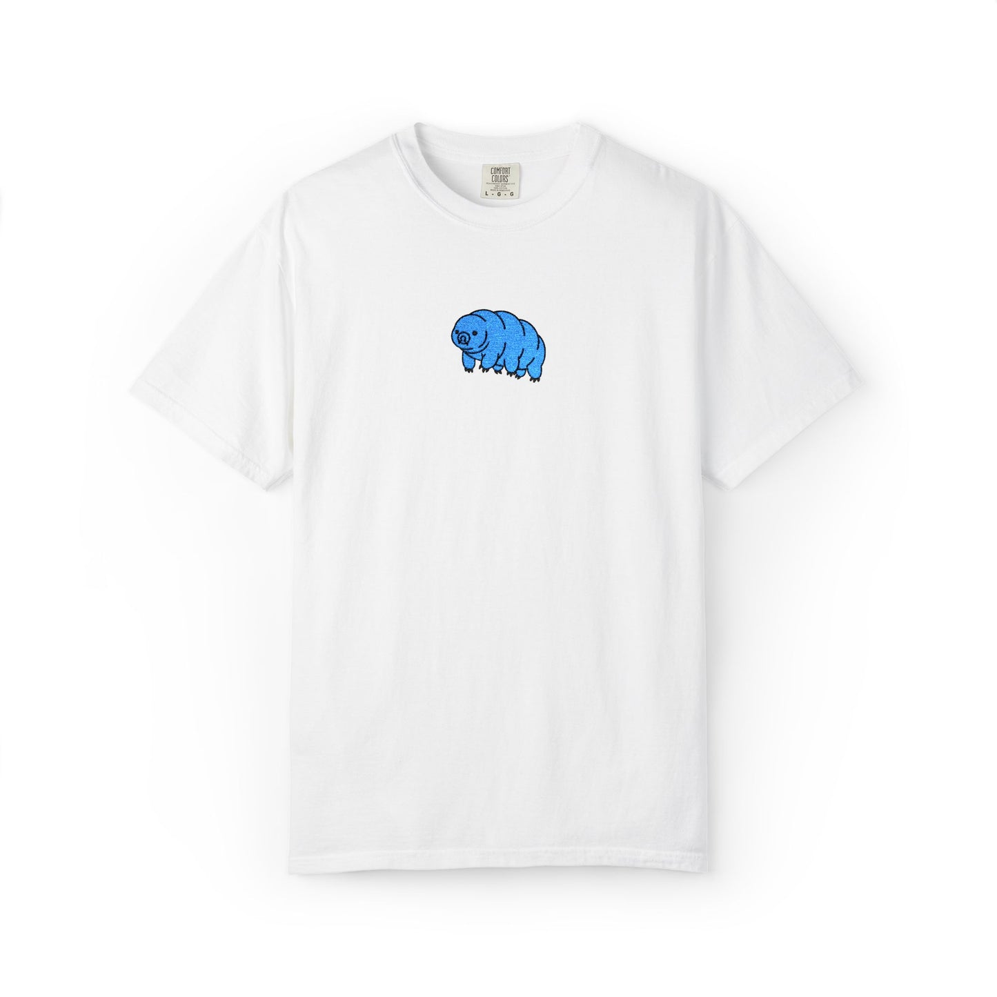 Tardigrade Embroidered Comfort Colors T-Shirt, Cute Water Bear Shirt, Science Nerd Tee, Biology Gift, Microbiology Embroidered Shirt