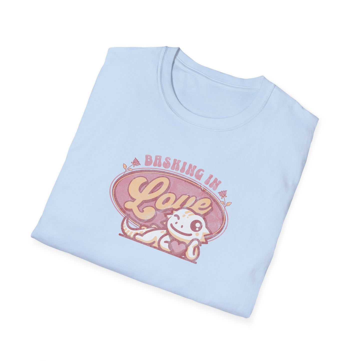 Bearded Dragon Valentine T-Shirt, Basking In Love Shirt, Beardie Lover Gift, Reptile Valentine Tee, Lizard Mom Dad Shirt