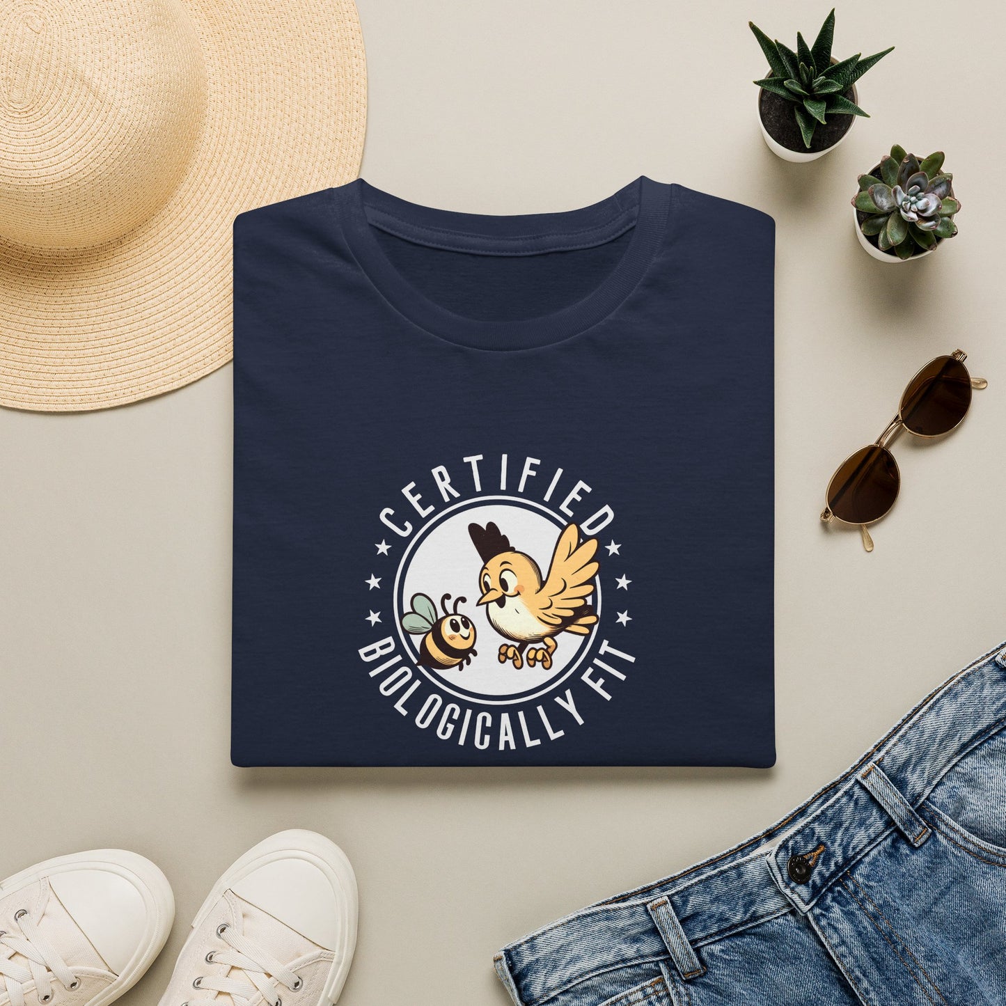 Certified Biologically Fit T-Shirt, Biology Pun Shirt, Science Teacher Tee, Evolution Humor Shirt, Cute Biology Graphic Tee, STEM Gift