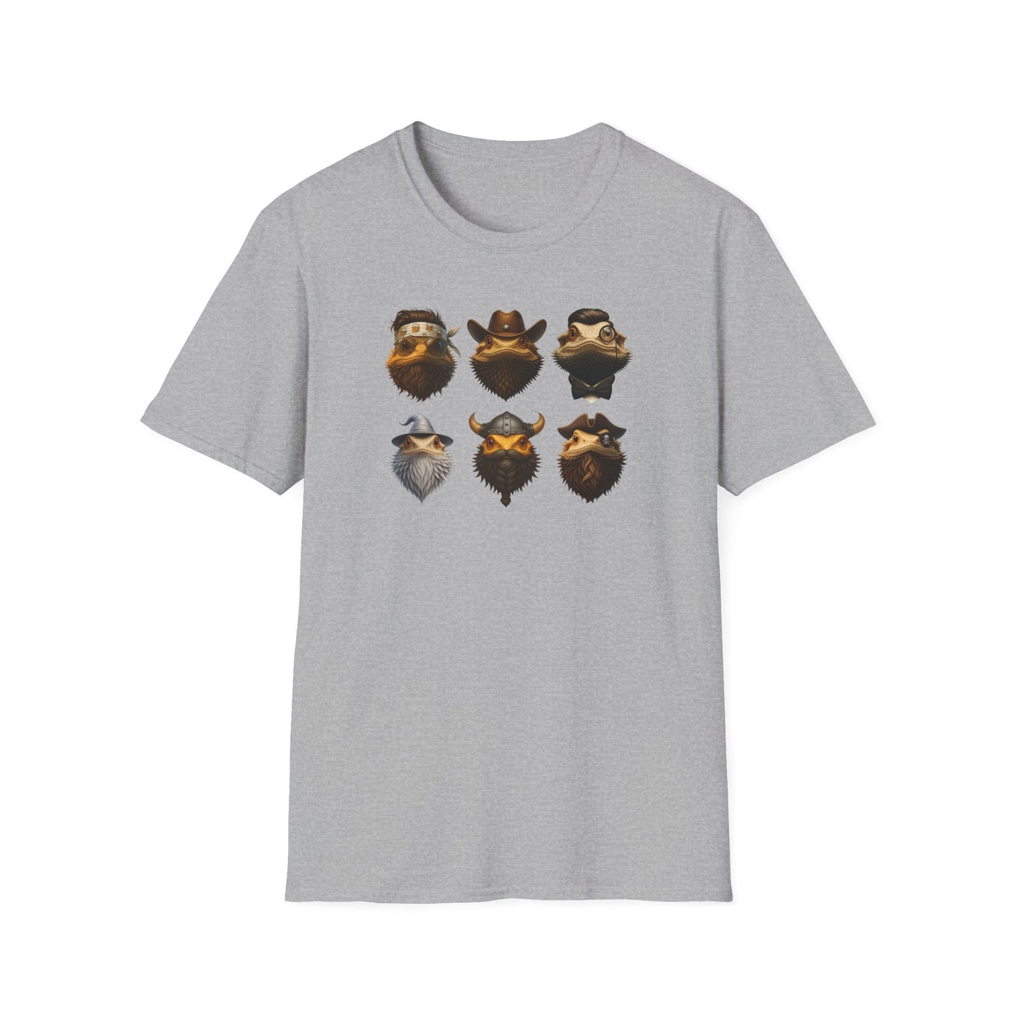 Bearded Dragon T-Shirt History’s Greatest Beards Funny Reptile Shirt, Viking Wizard Pirate Beard Tee, Aussie Lizard Gift