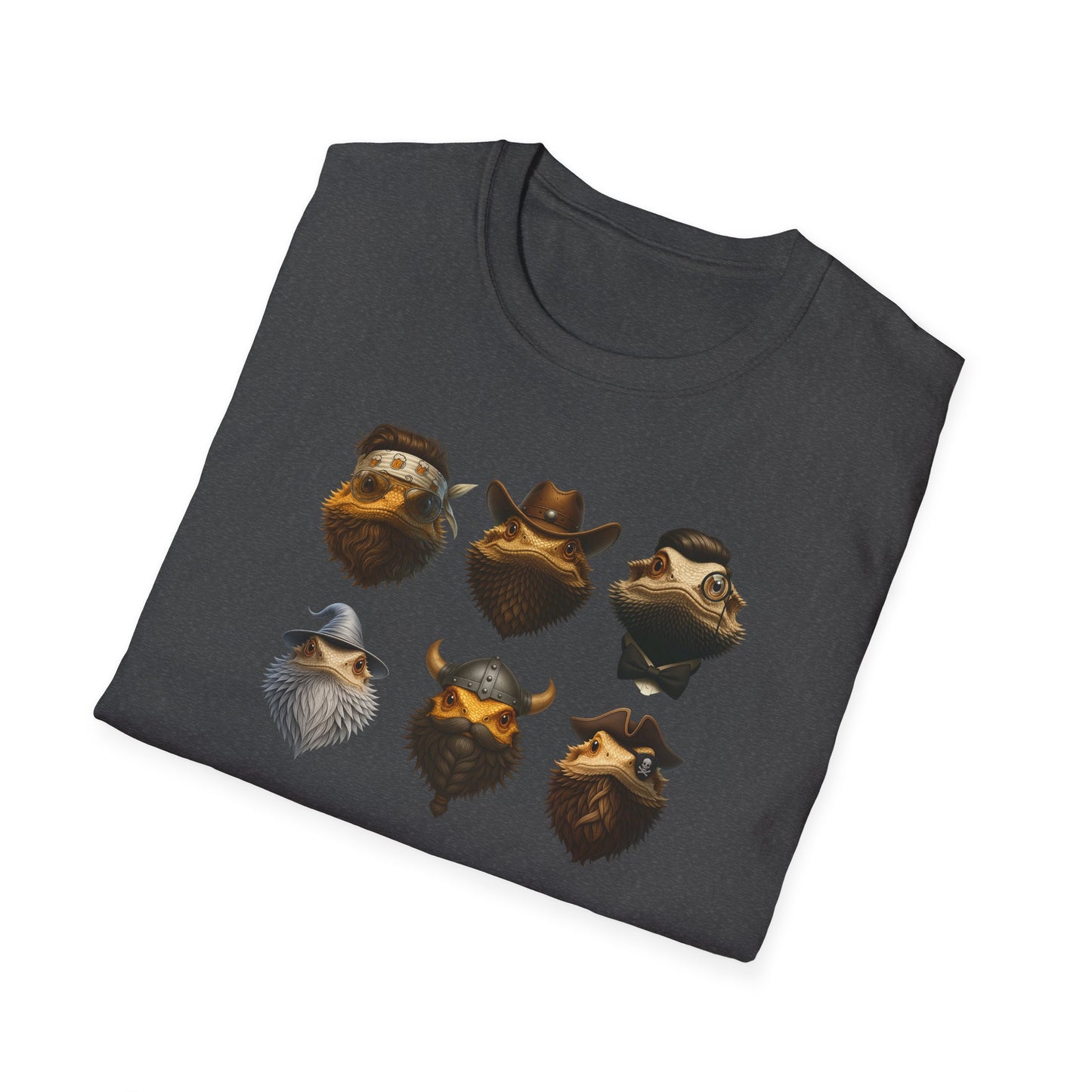 Bearded Dragon T-Shirt History’s Greatest Beards Funny Reptile Shirt, Viking Wizard Pirate Beard Tee, Aussie Lizard Gift