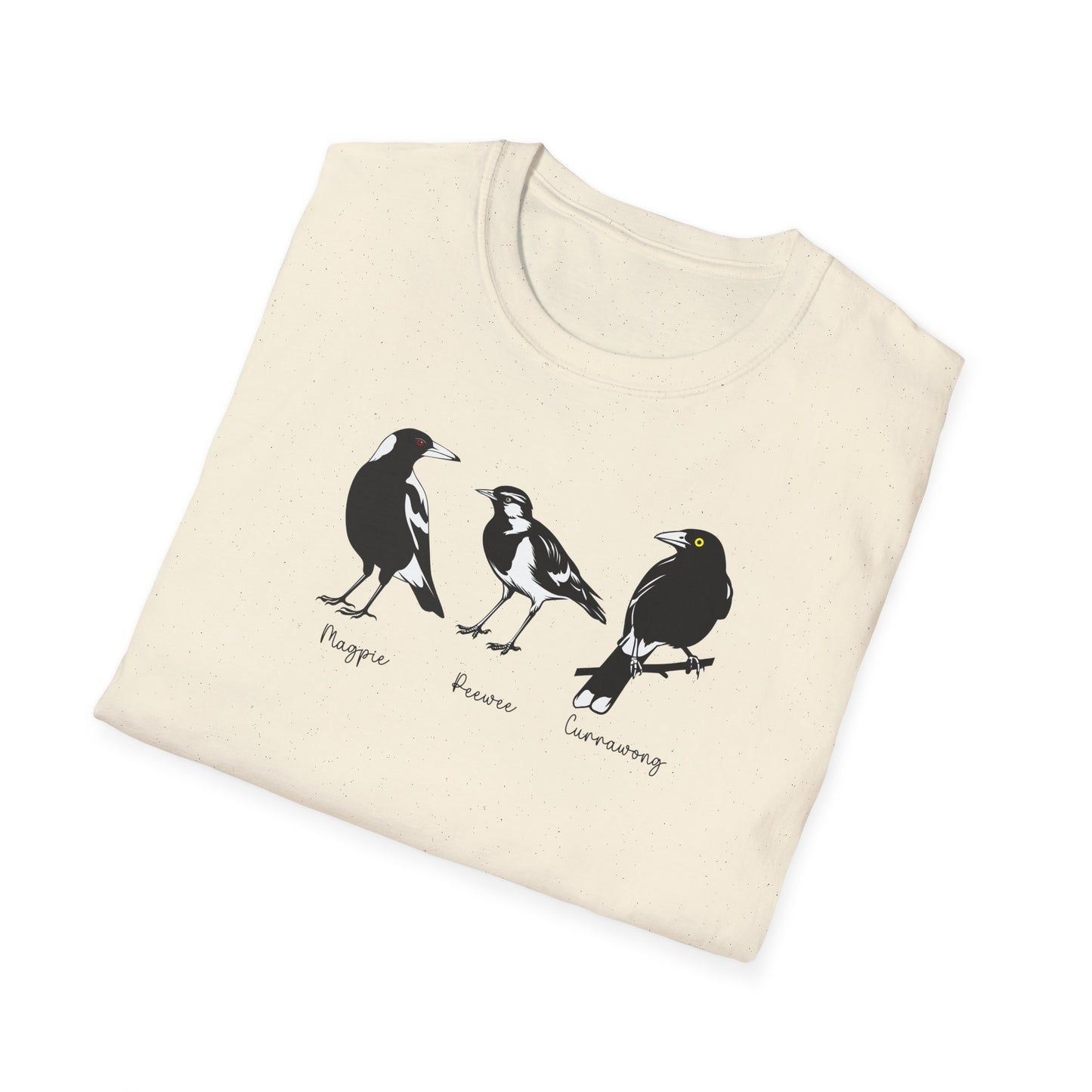 Australian Bird T-Shirt Magpie Peewee Currawong Shirt, Bird Nerd Tee, Black And White Birds Shirt, Aussie Bird Lover Gift