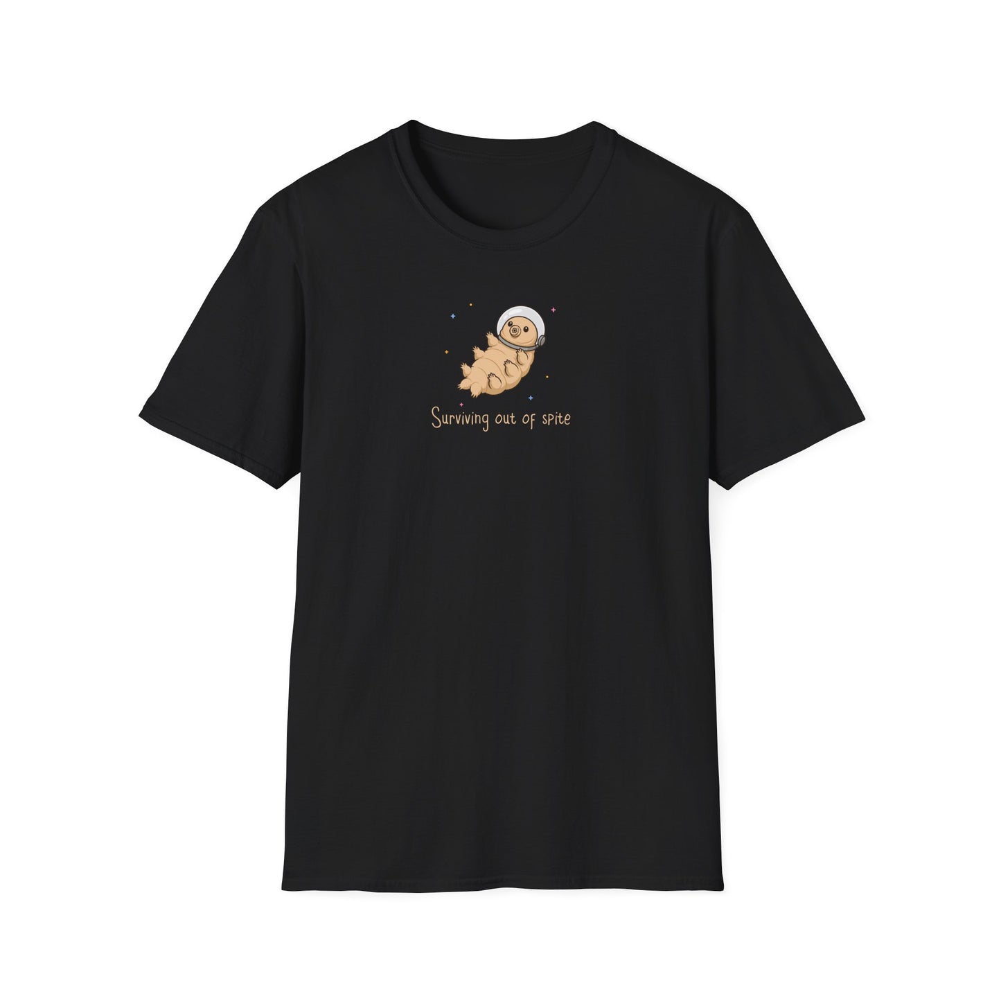 Tardigrade T-Shirt Surviving Out of Spite, Funny Science Shirt, Water Bear Tee, Nerd Humor Shirt, Biology Shirt, Cute Space Tardigrade