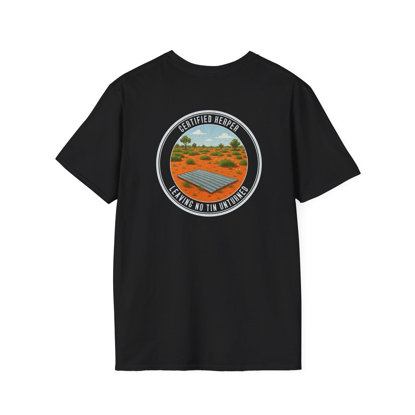 Certified Herper T-Shirt, Double Sided Herping Shirt, Tin Flipping Australia Tee, Reptile Lover Gift, Field Herping Graphic Shirt