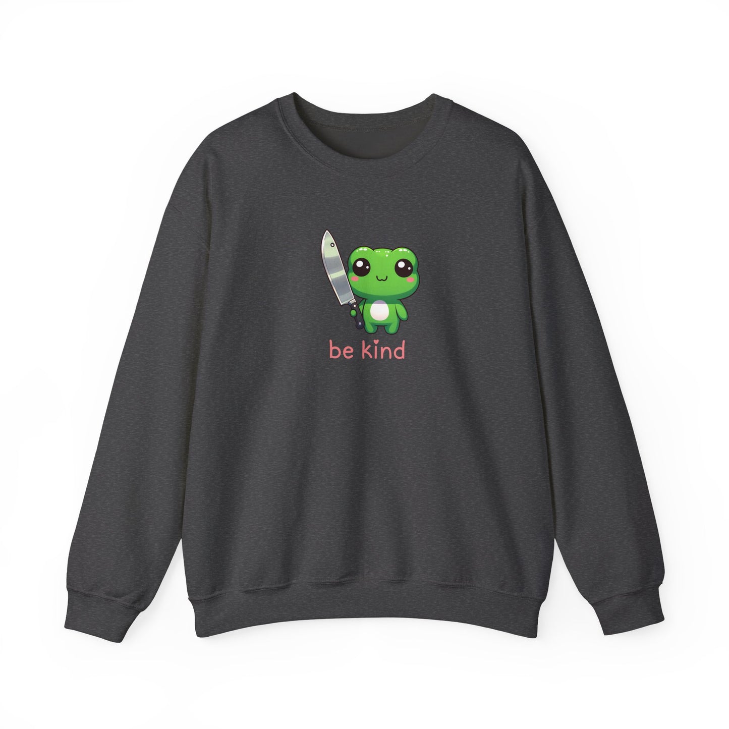 Be Kind Frog Sweatshirt, Cute Frog Sweater, Funny Frog Jumper, Frog Lover Gift, Kawaii Frog Crewneck, Goblincore Amphibian Shirt