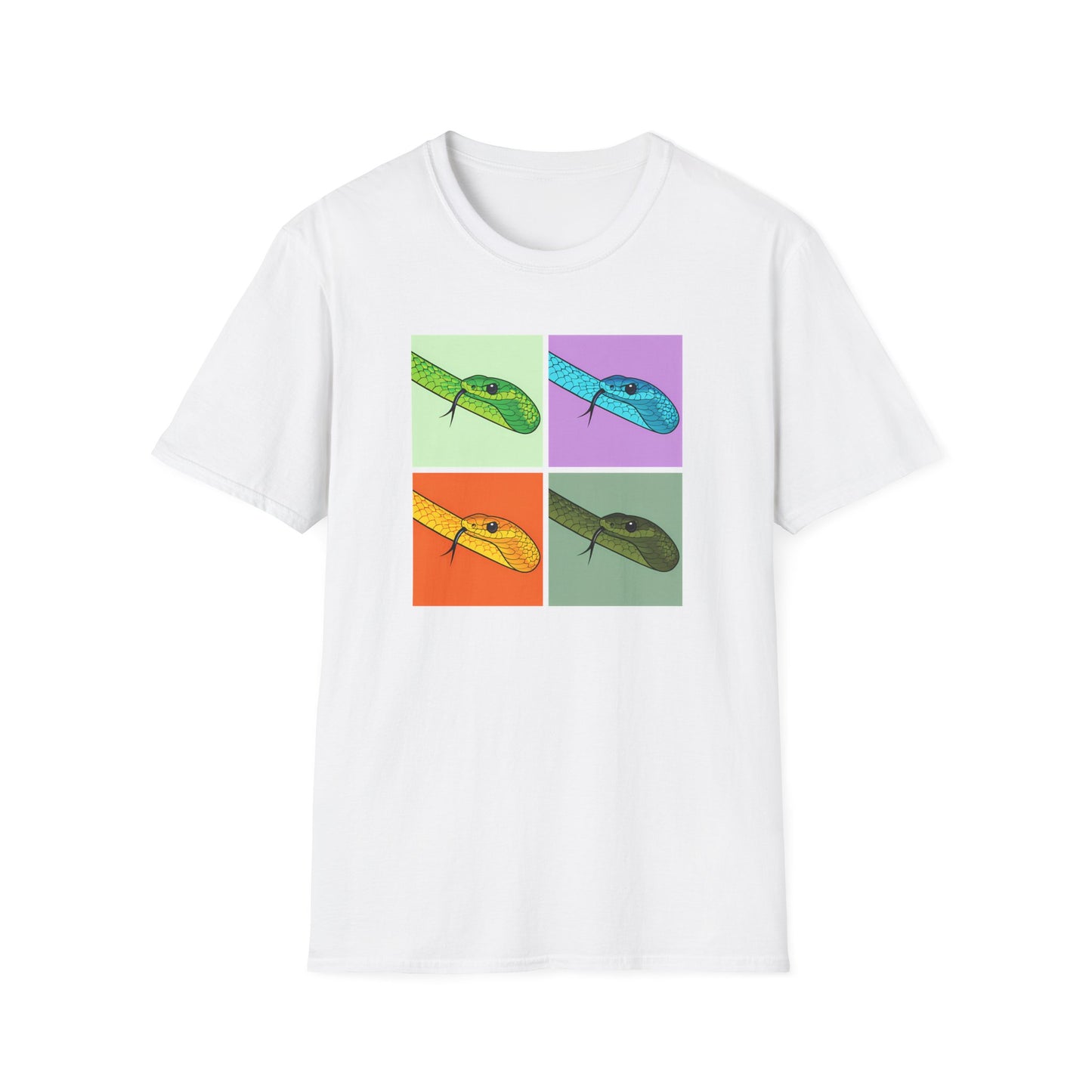 Common Tree Snake Pop Art T-Shirt, Australian Snake Shirt, Retro Snake Tee, Colourful Reptile Shirt, Herping Gift, Snake Lover Tee