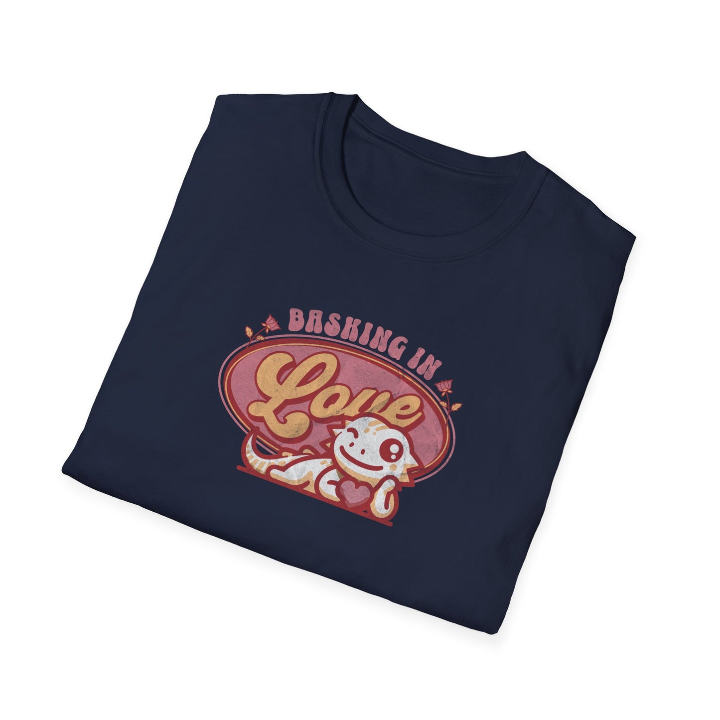 Bearded Dragon Valentine T-Shirt, Basking In Love Shirt, Beardie Lover Gift, Reptile Valentine Tee, Lizard Mom Dad Shirt