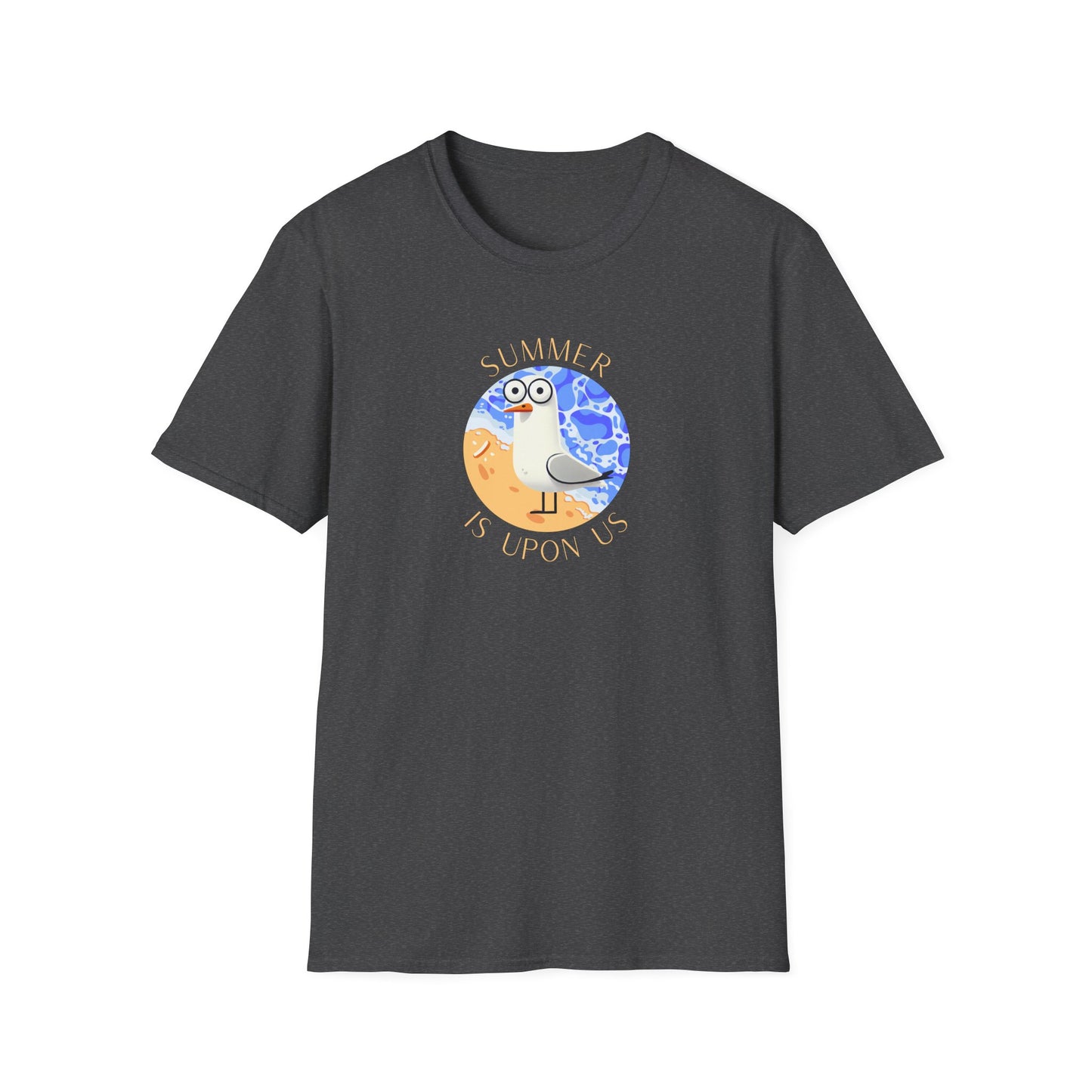 Seagull Summer T-Shirt, Summer Is Upon Us Shirt, Beach Bird Tee, Coastal Animal Shirt, Ocean Lover Gift, Aussie Seagull Graphic Tee
