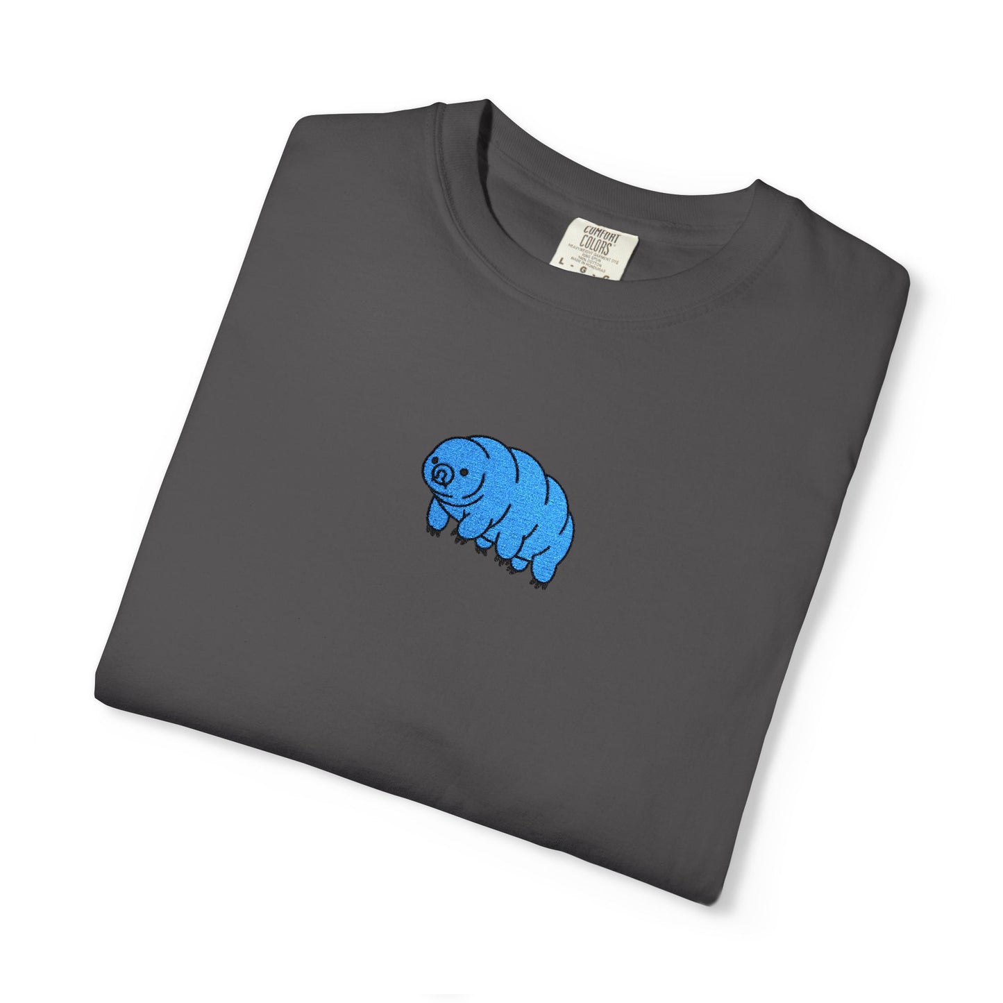 Tardigrade Embroidered Comfort Colors T-Shirt, Cute Water Bear Shirt, Science Nerd Tee, Biology Gift, Microbiology Embroidered Shirt