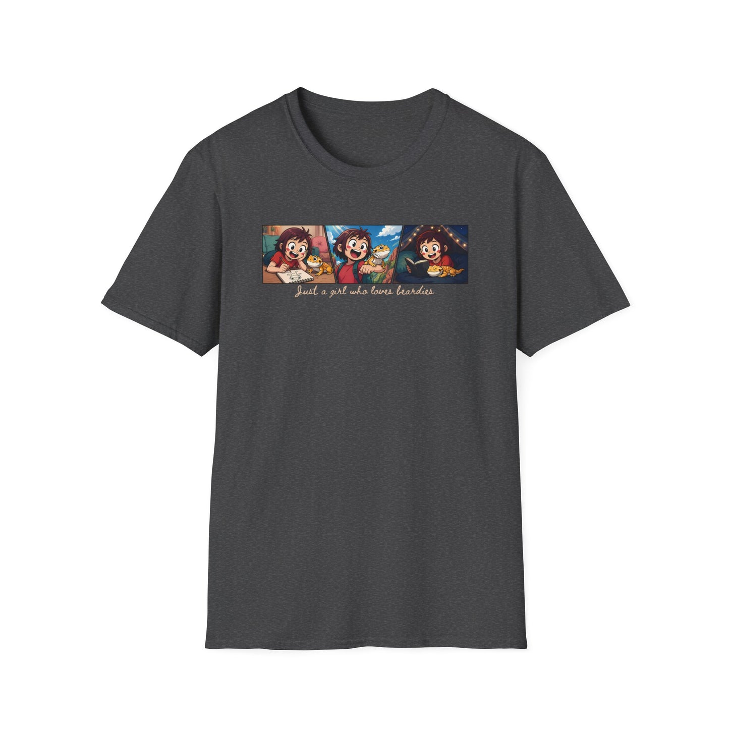 Bearded Dragon T-Shirt Just a Girl Who Loves Beardies, Cute Reptile Shirt, Bearded Dragon Lover Tee, Girl Reptile Shirt, Beardie Gift