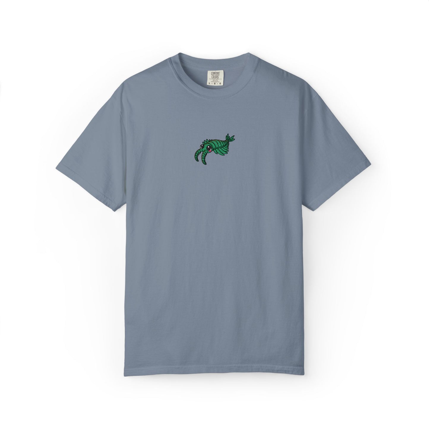 Anomalocaris Embroidered Comfort Colors T-Shirt, Cambrian Explosion Shirt, Prehistoric Ocean Creature Tee, Paleontology Gift, Fossil Shirt