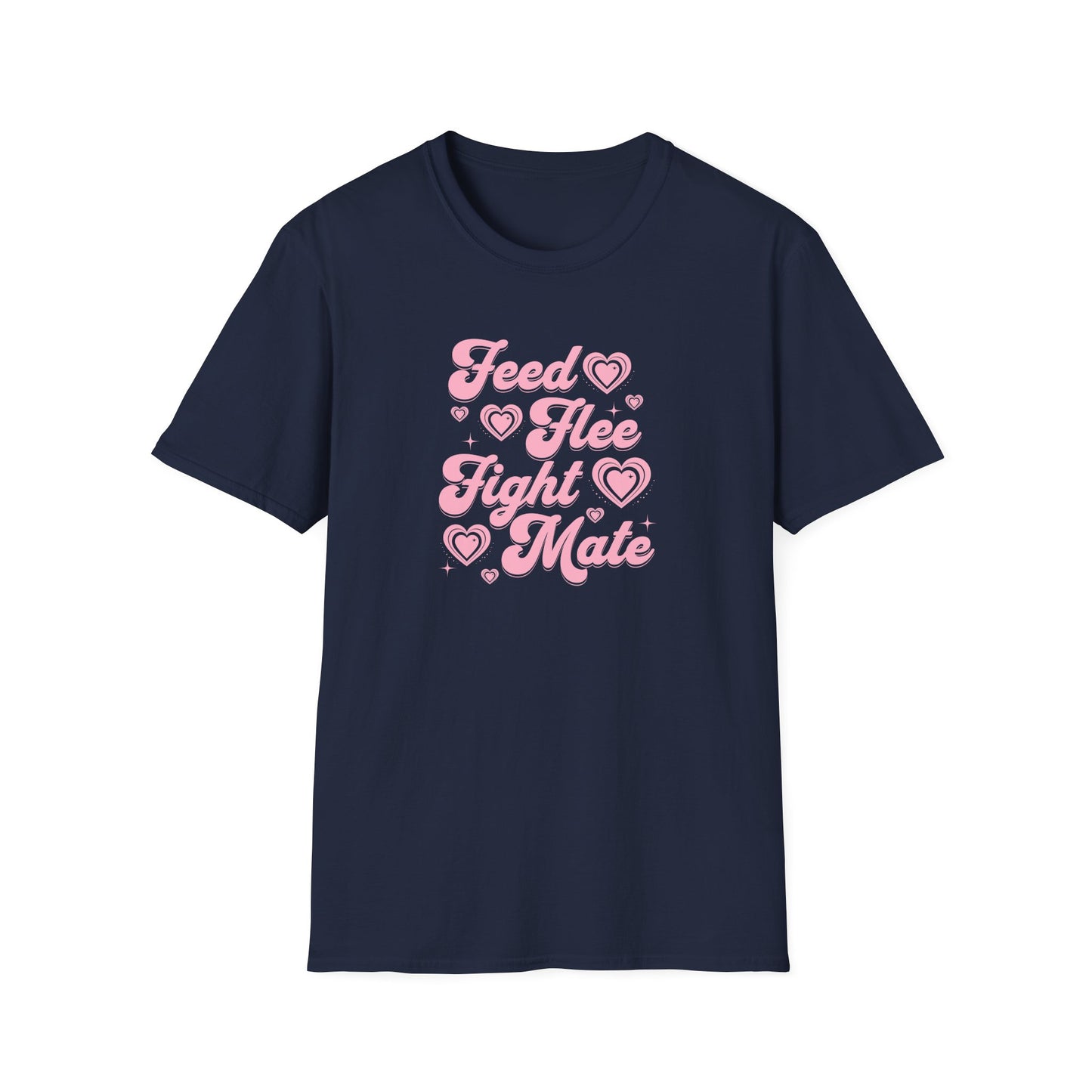 4 F’s Of Biology T-Shirt, Feed Flee Fight Mate Shirt, Biology Teacher Tee, Science Student Gift, Evolution Biology Graphic Shirt