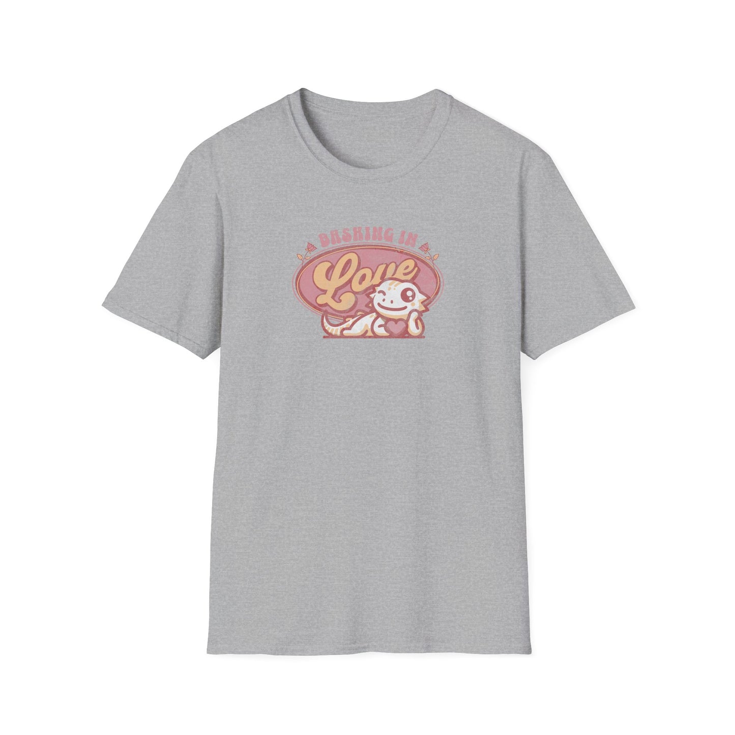 Bearded Dragon Valentine T-Shirt, Basking In Love Shirt, Beardie Lover Gift, Reptile Valentine Tee, Lizard Mom Dad Shirt