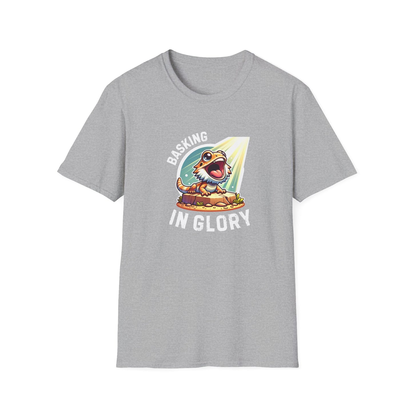 Basking In Glory Bearded Dragon T-Shirt, Beardie Lover Shirt, Reptile Keeper Tee, Lizard Mom Dad Gift, Herpetology Graphic Tee