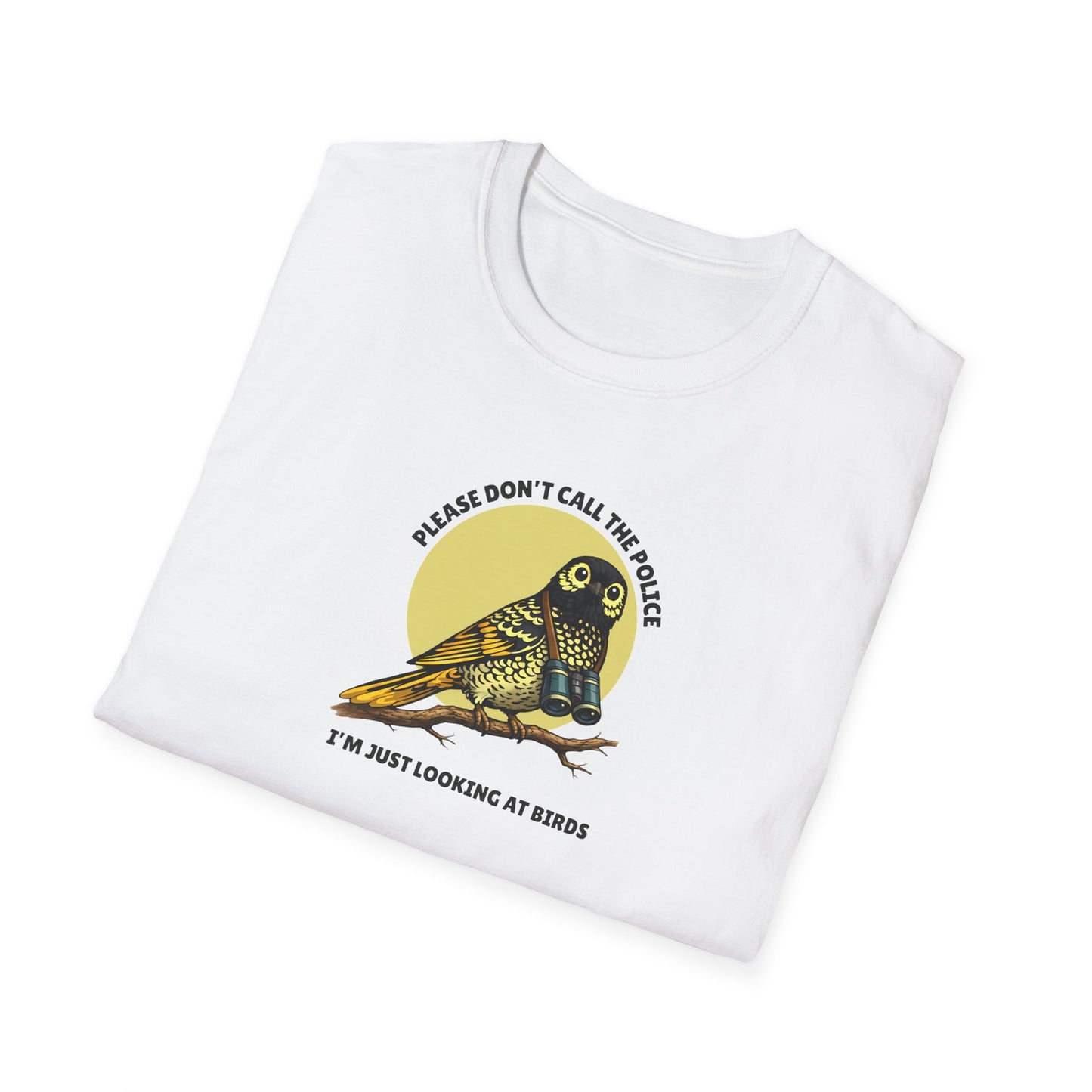 Regent Honeyeater T-Shirt, Please Don’t Call The Police Shirt, Birdwatching Tee, Australian Bird Shirt, Bird Nerd Gift, Wildlife Graphic Tee