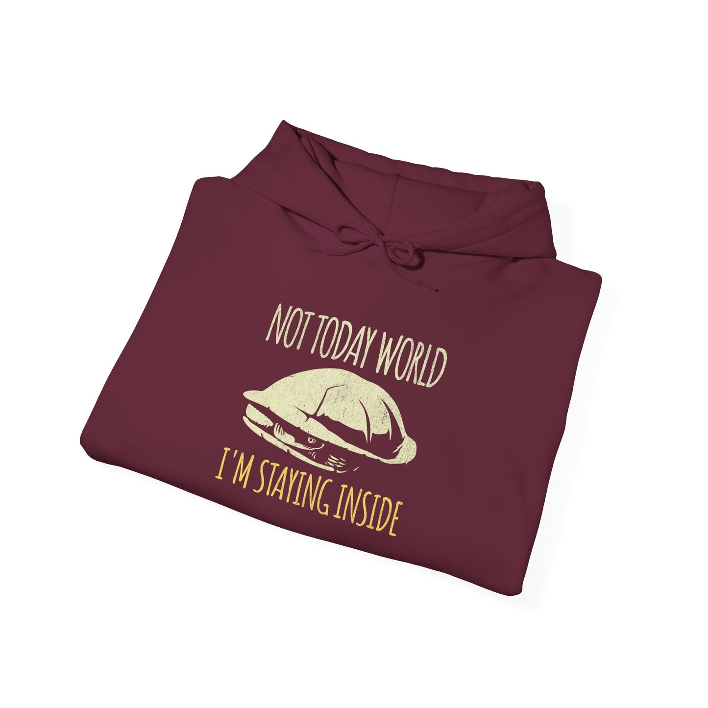 Not Today World Staying Inside Turtle Hoodie, Funny Turtle Hoodie, Introvert Hoodie, Tortoise Hoodie, Antisocial Hoodie, Cozy Meme Sweatshirt, Funny Animal Hoodie