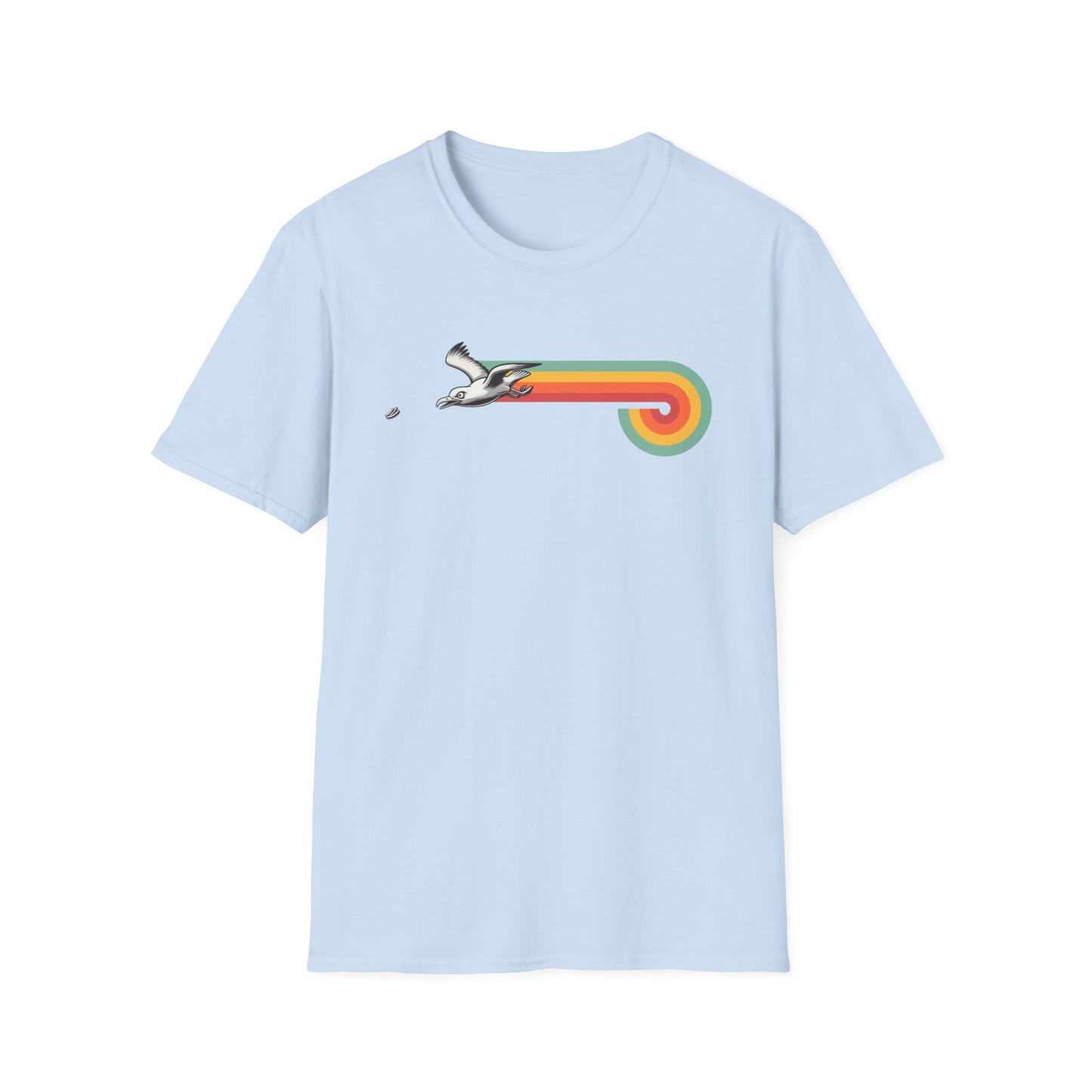 Retro Seagull T-Shirt, Seagull Chip Shirt, Beach Bird Tee, Coastal Wildlife Shirt, Bird Lover Gift, Vintage Ocean Graphic Tee